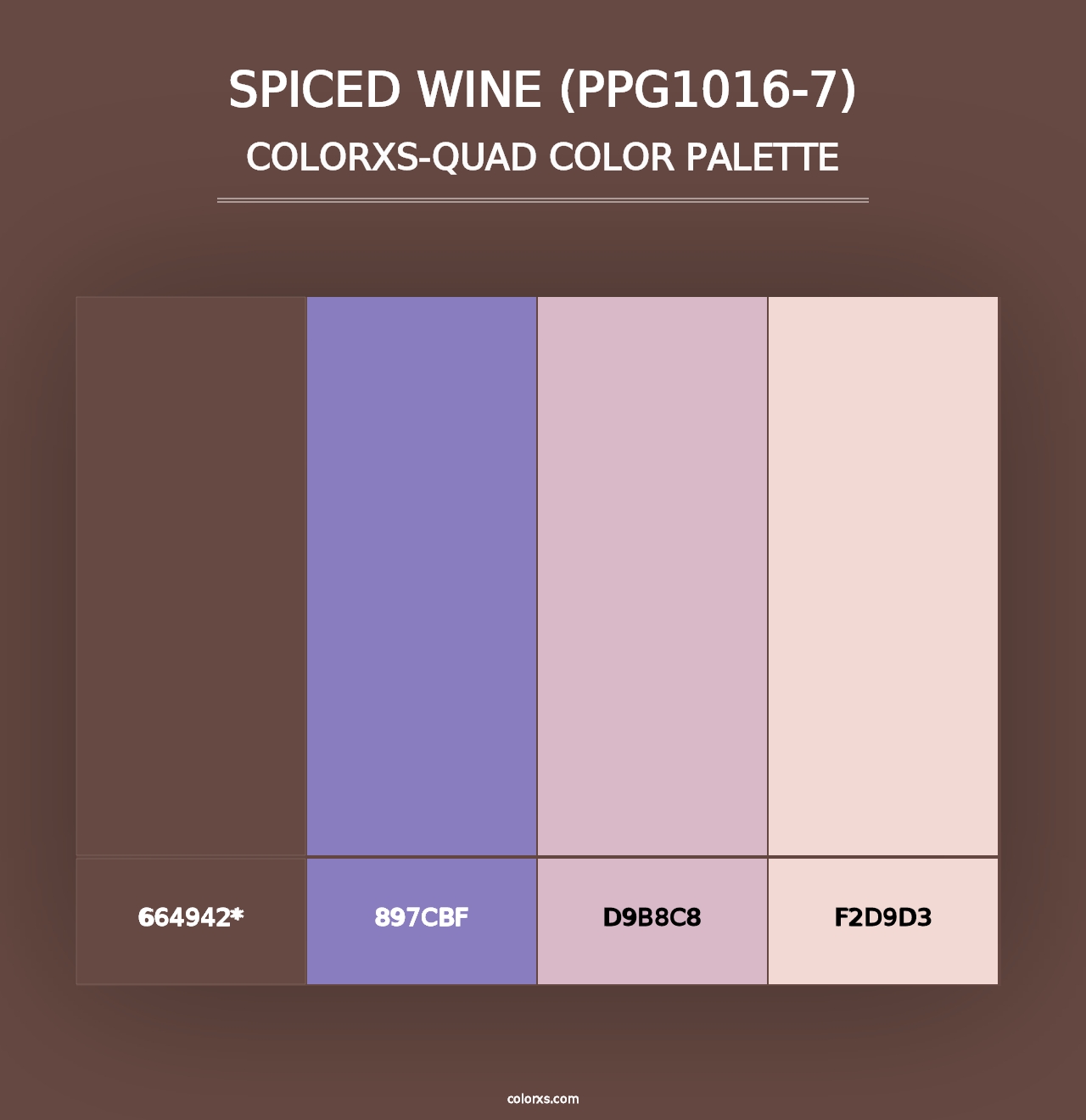 Spiced Wine (PPG1016-7) - Colorxs Quad Palette