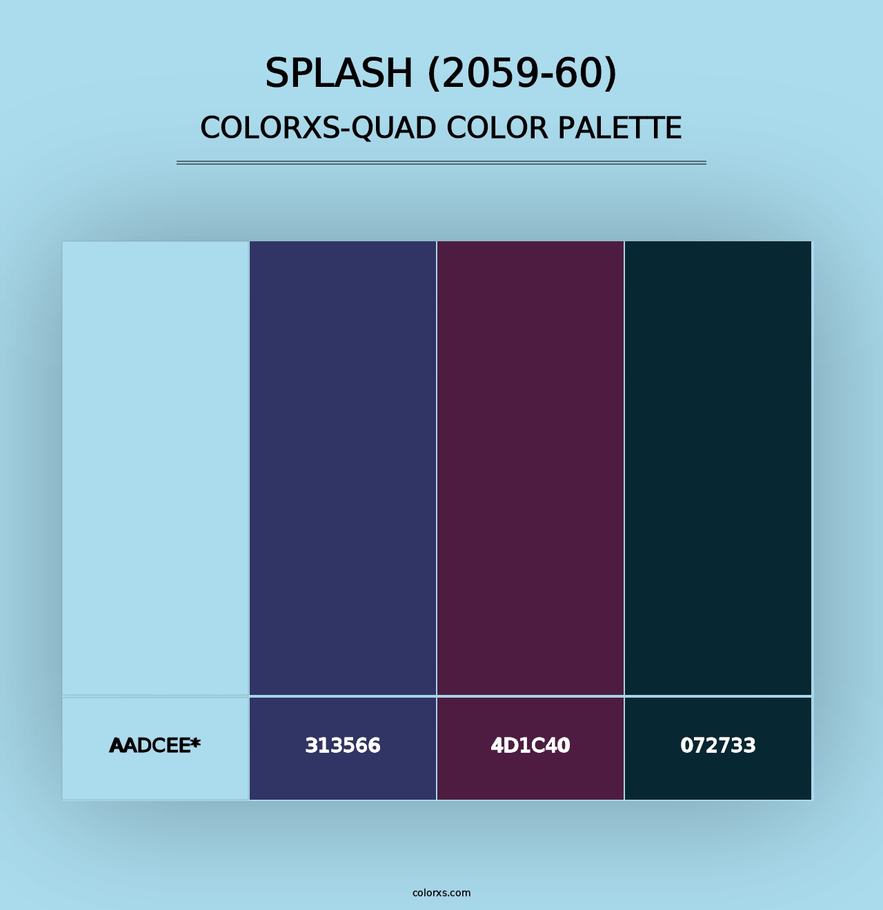 Splash (2059-60) - Colorxs Quad Palette