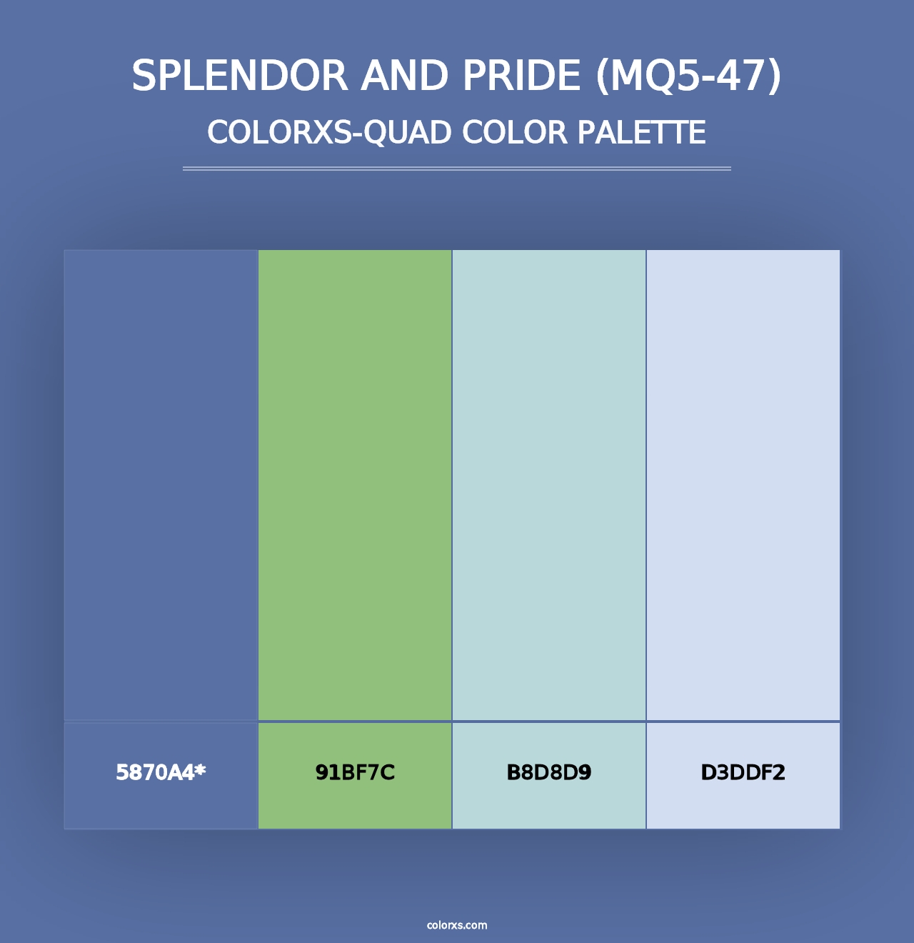 Splendor And Pride (MQ5-47) - Colorxs Quad Palette