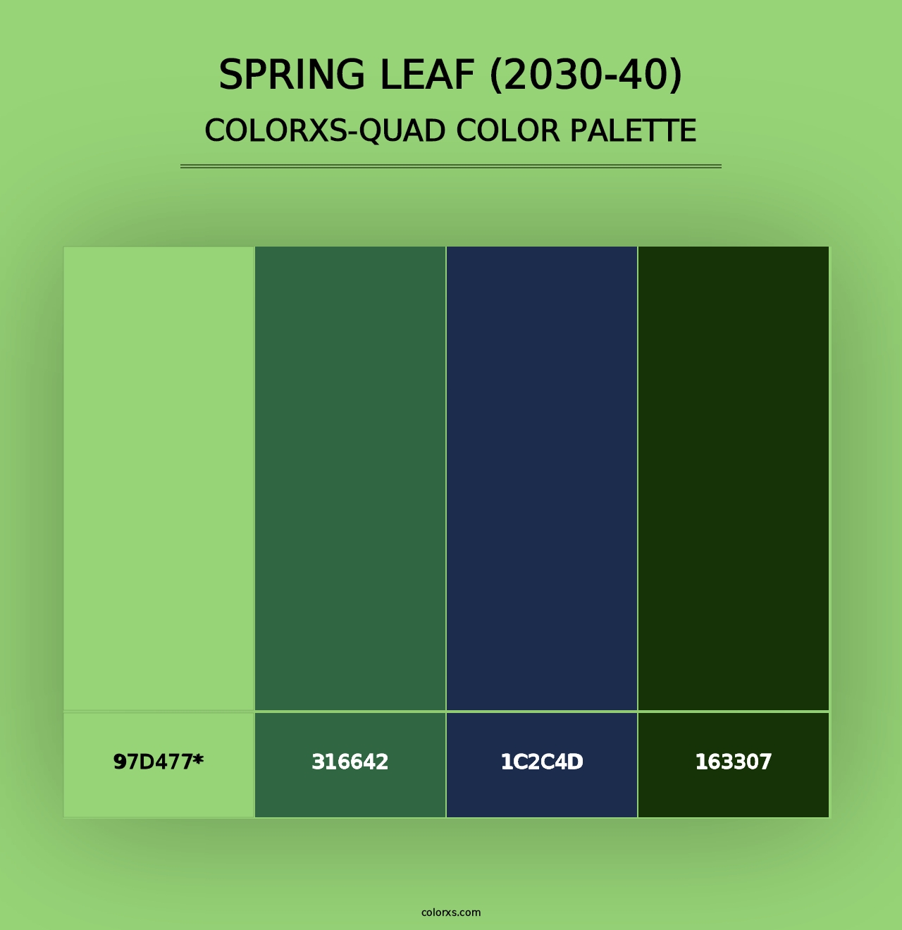 Spring Leaf (2030-40) - Colorxs Quad Palette