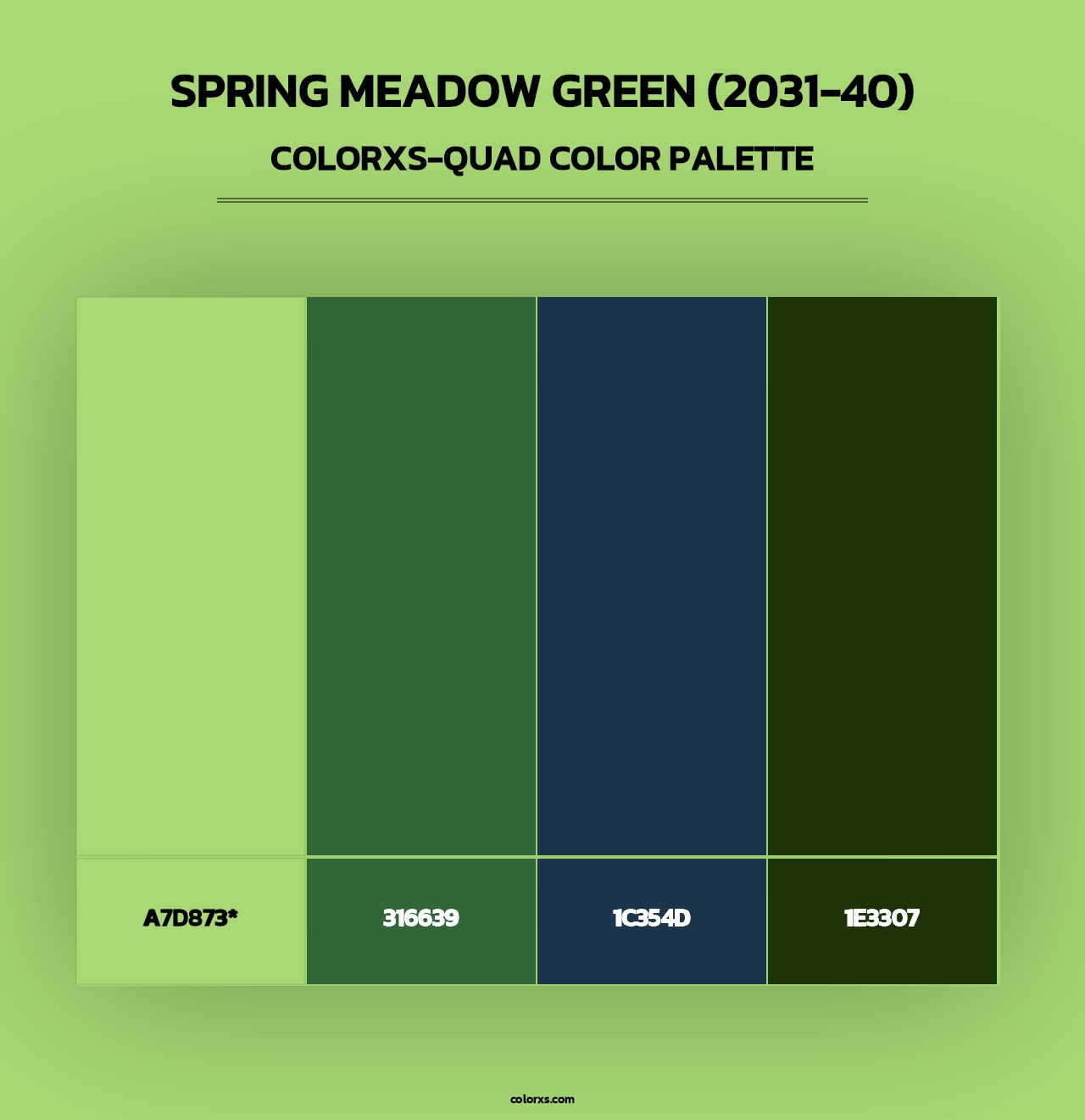 Spring Meadow Green (2031-40) - Colorxs Quad Palette