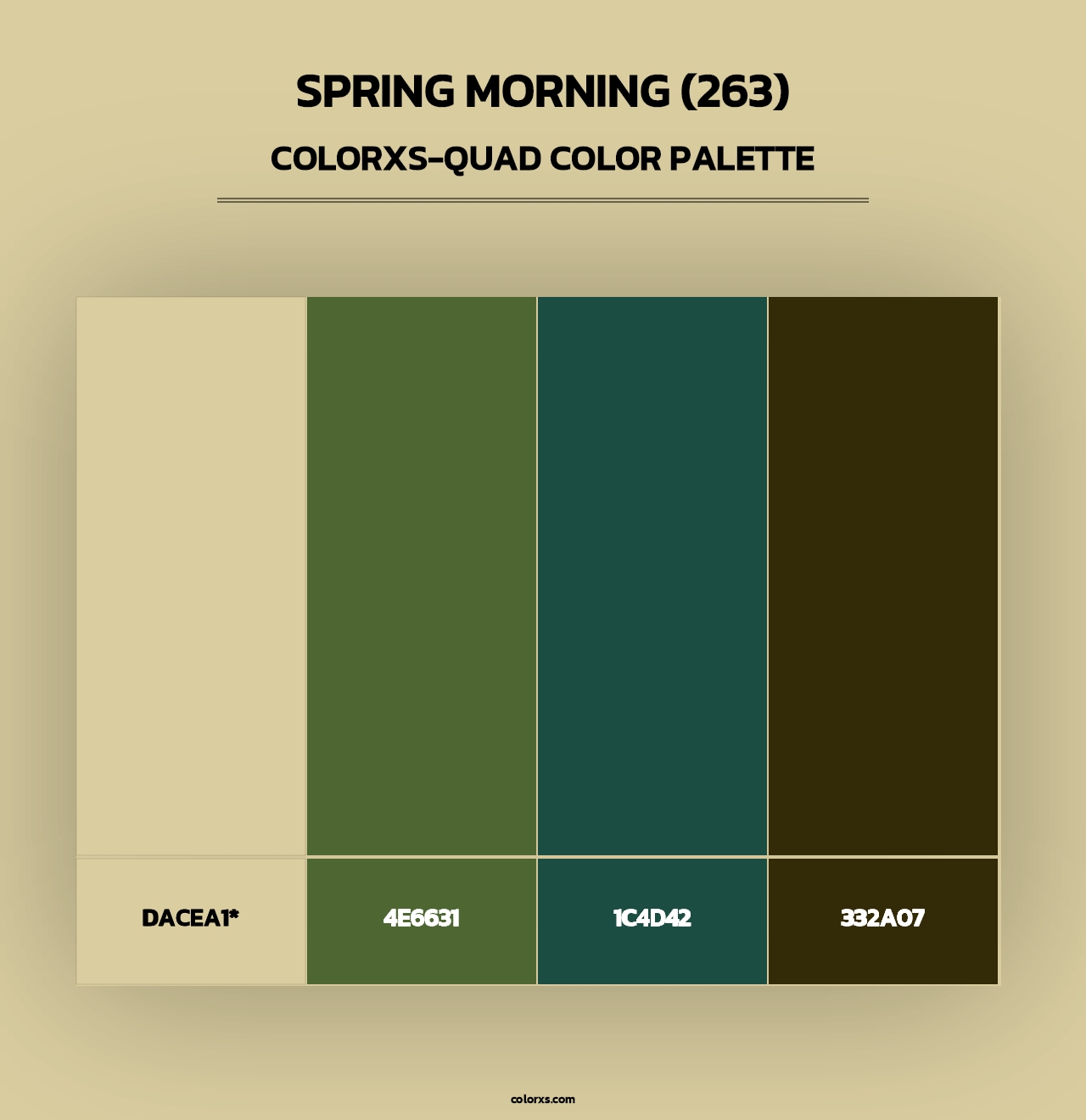 Spring Morning (263) - Colorxs Quad Palette