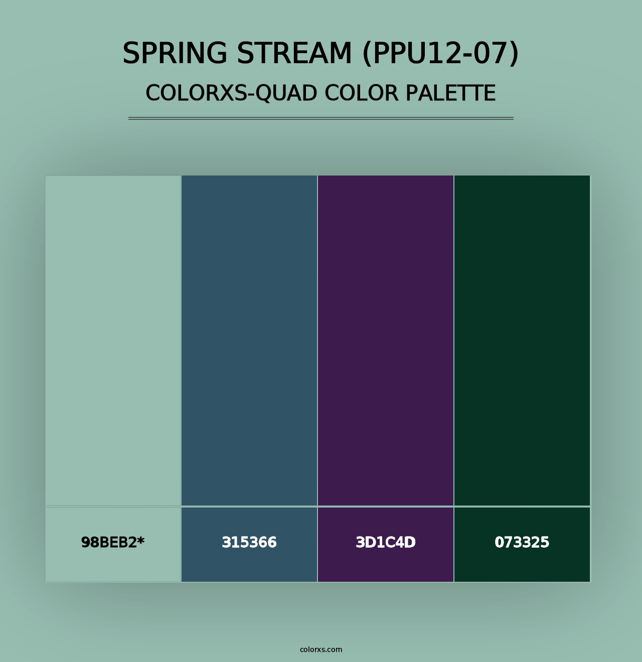 Spring Stream (PPU12-07) - Colorxs Quad Palette