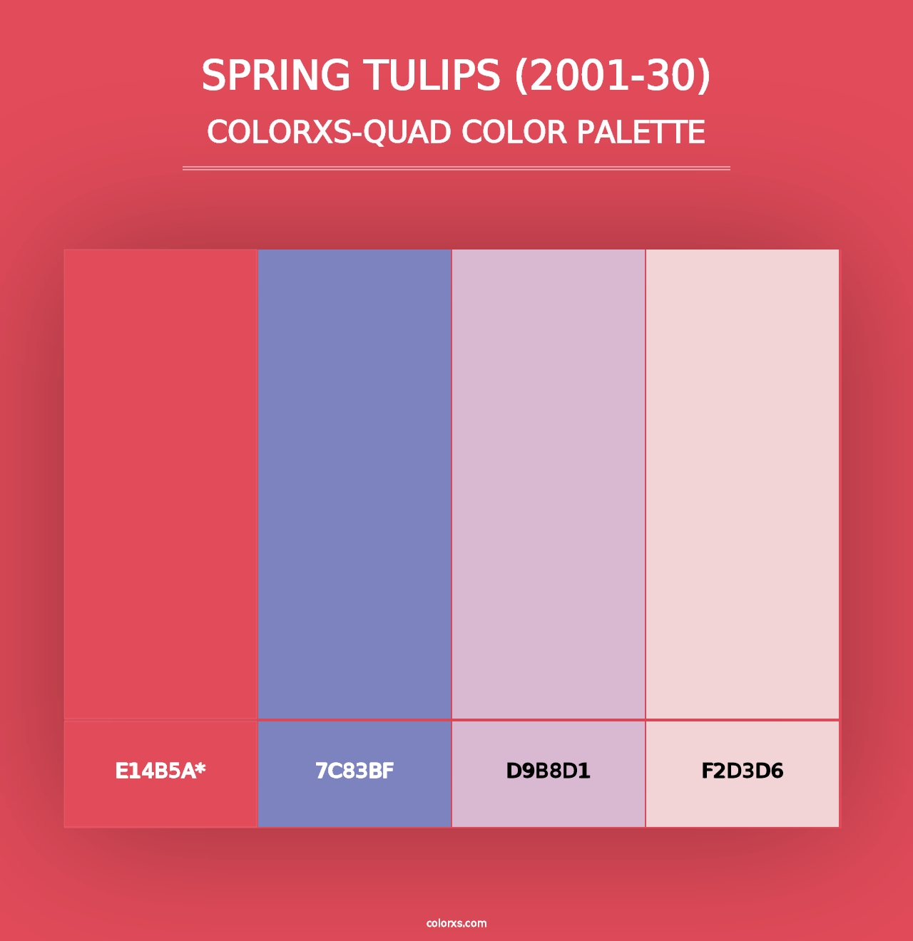 Spring Tulips (2001-30) - Colorxs Quad Palette