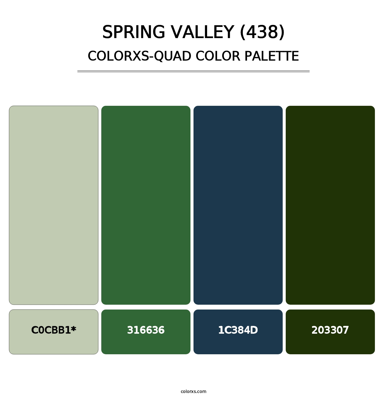 Spring Valley (438) - Colorxs Quad Palette