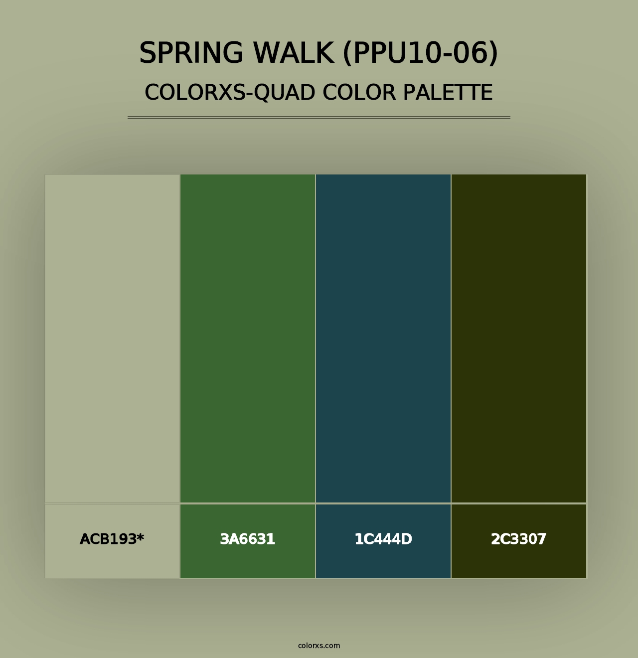 Spring Walk (PPU10-06) - Colorxs Quad Palette