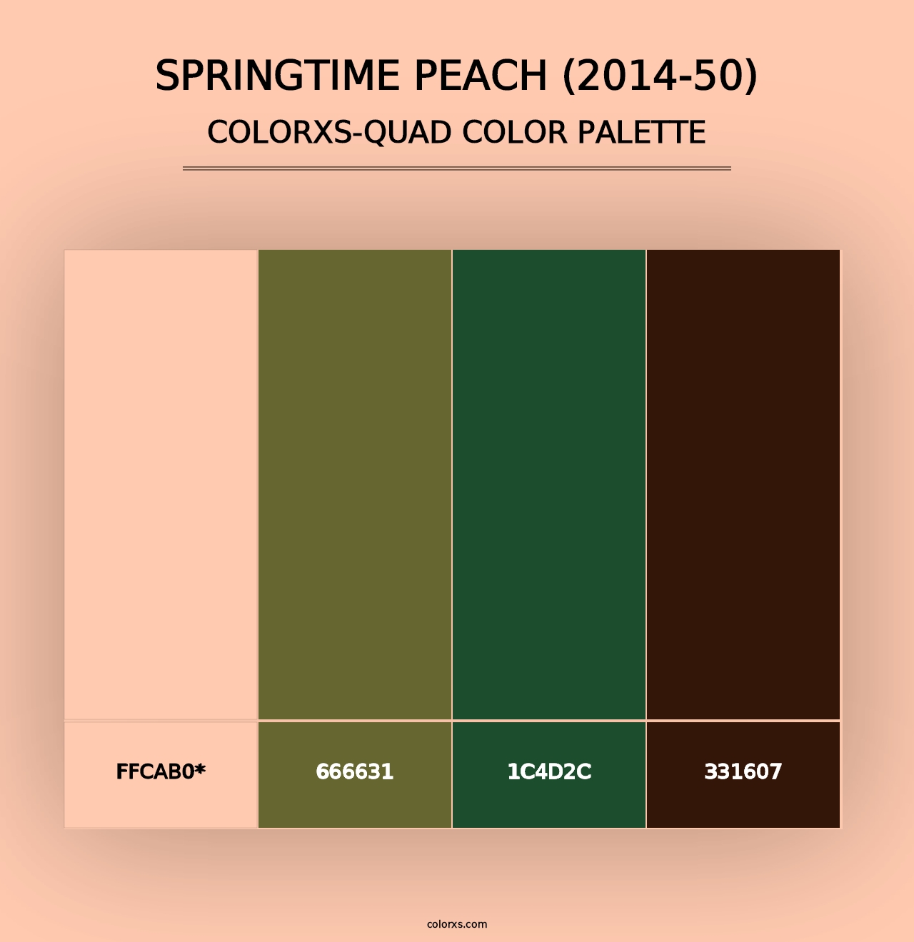 Springtime Peach (2014-50) - Colorxs Quad Palette