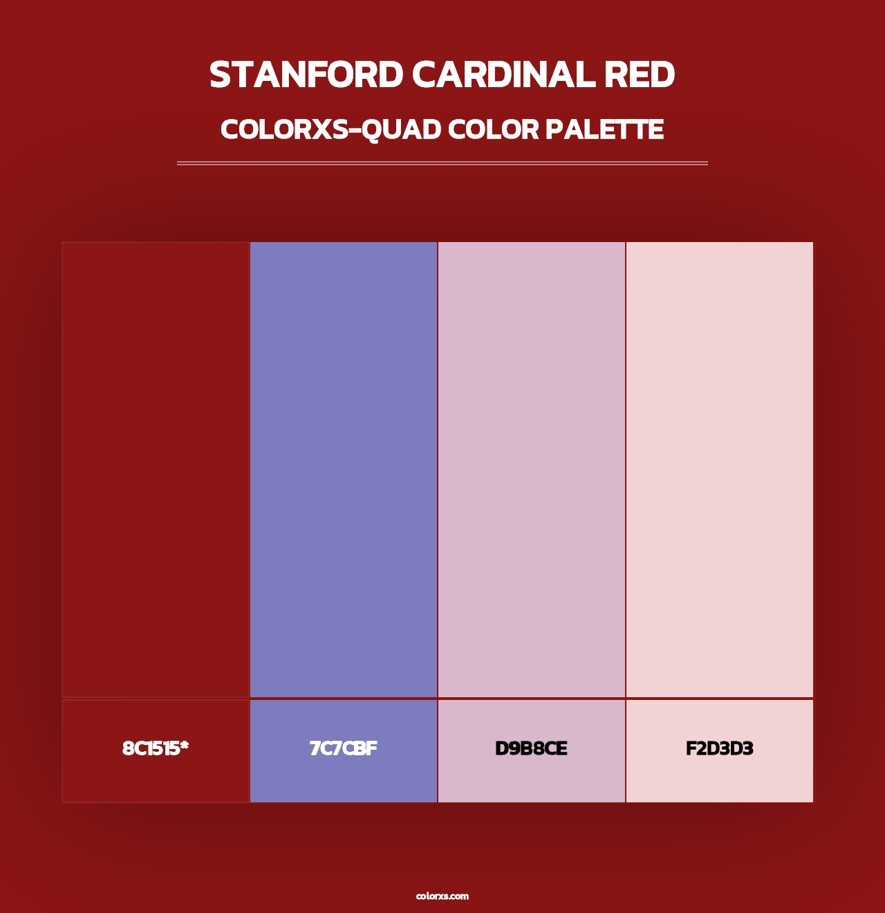 Stanford Cardinal Red - Colorxs Quad Palette