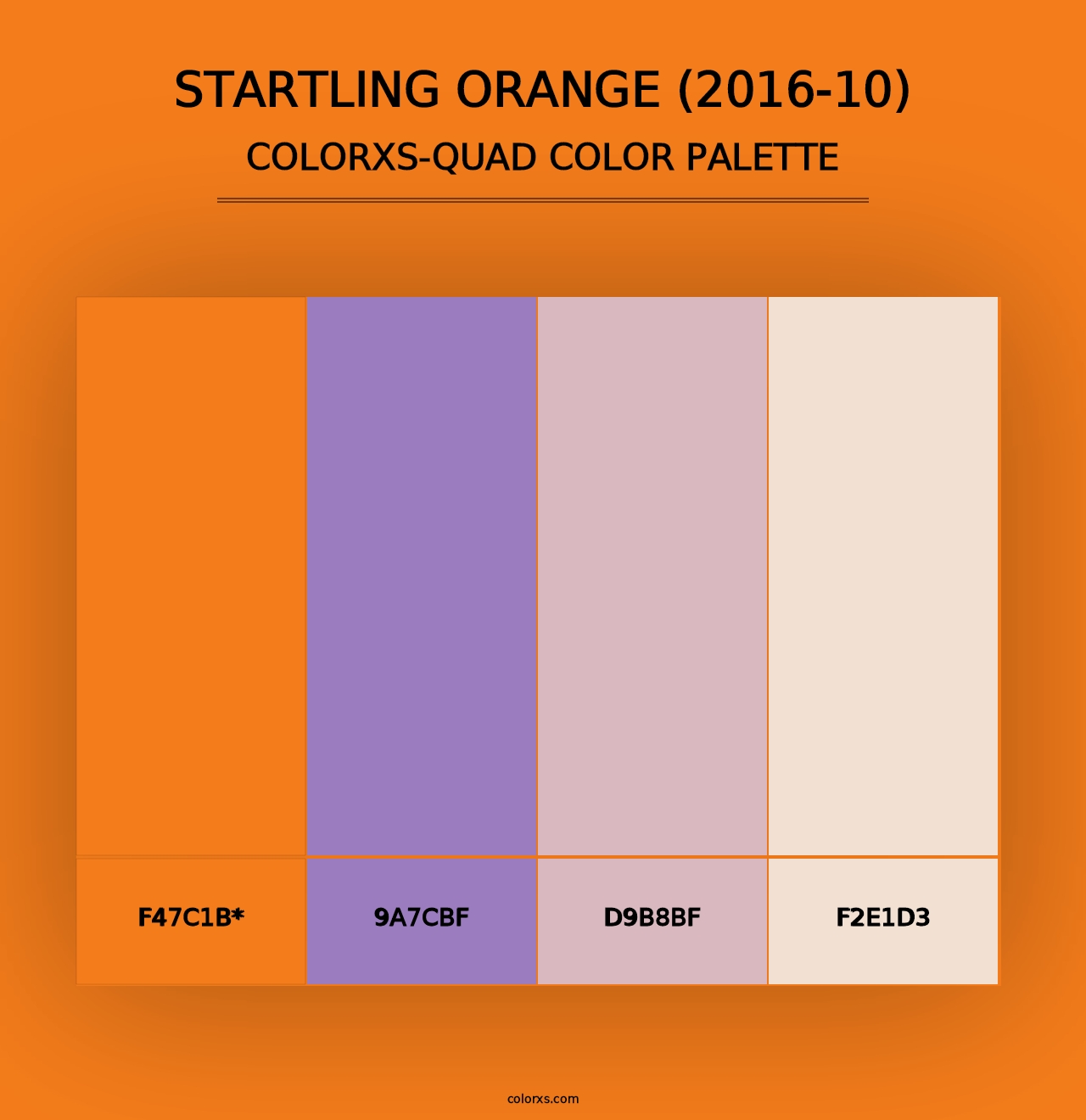 Startling Orange (2016-10) - Colorxs Quad Palette