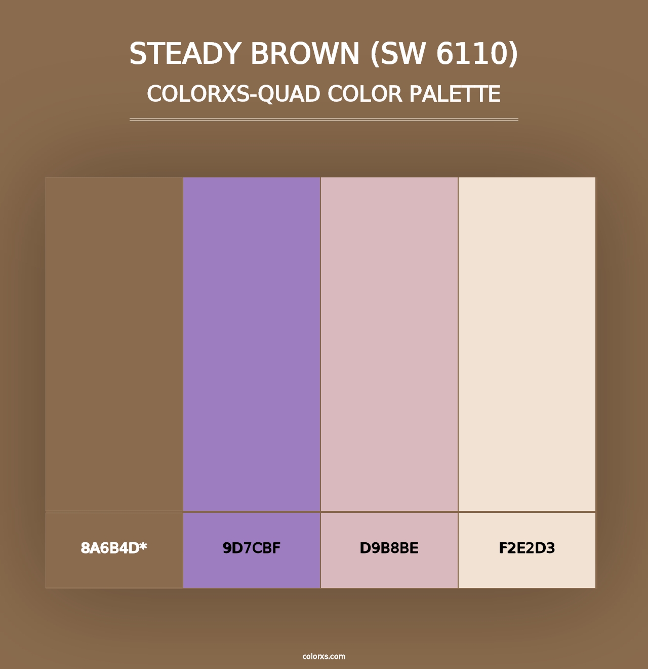 Steady Brown (SW 6110) - Colorxs Quad Palette