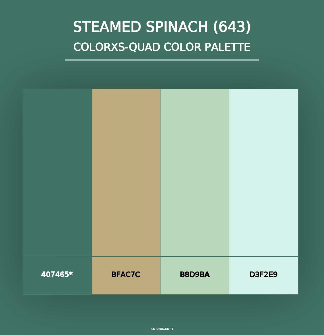 Steamed Spinach (643) - Colorxs Quad Palette