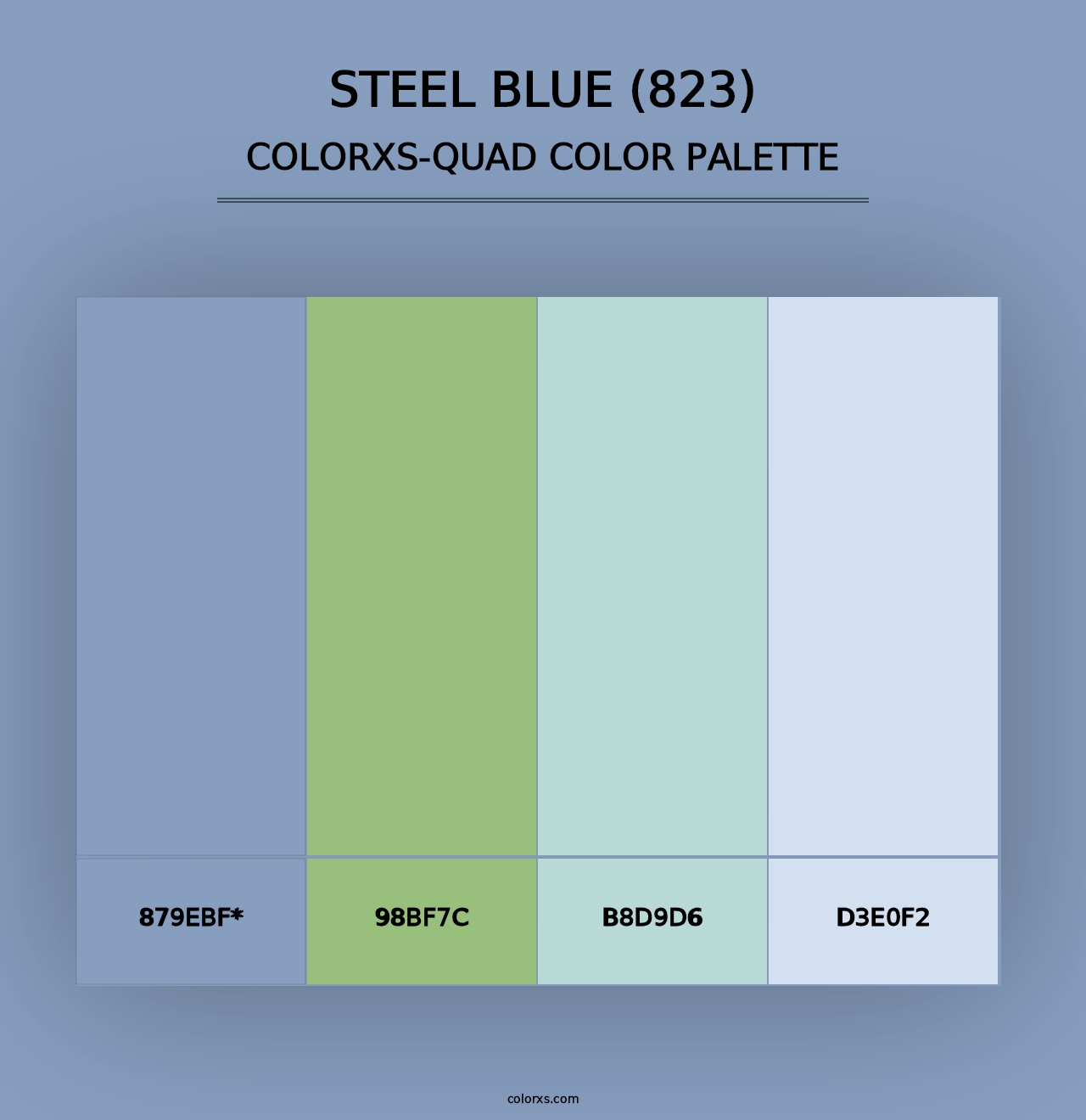 Steel Blue (823) - Colorxs Quad Palette