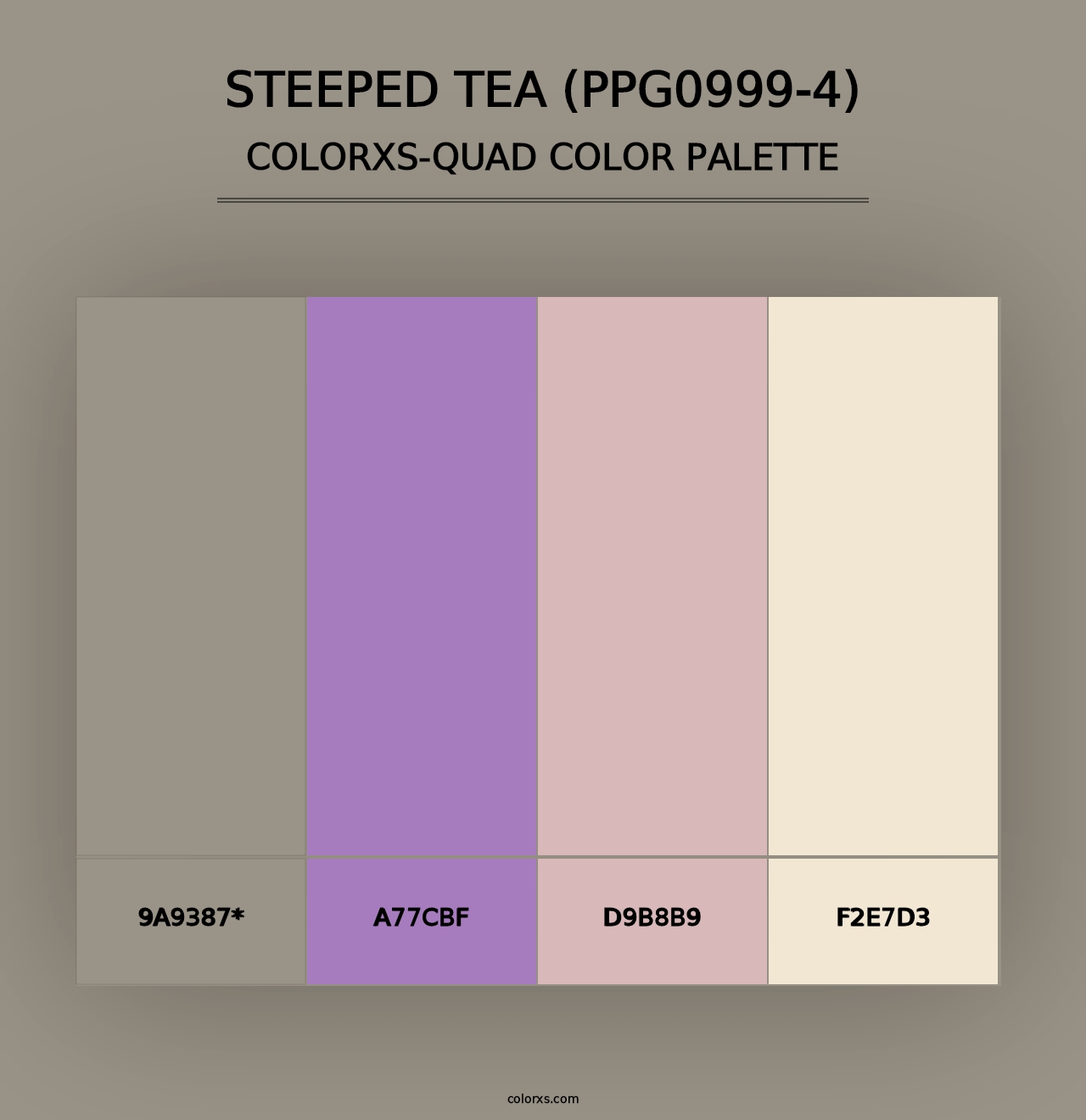 Steeped Tea (PPG0999-4) - Colorxs Quad Palette