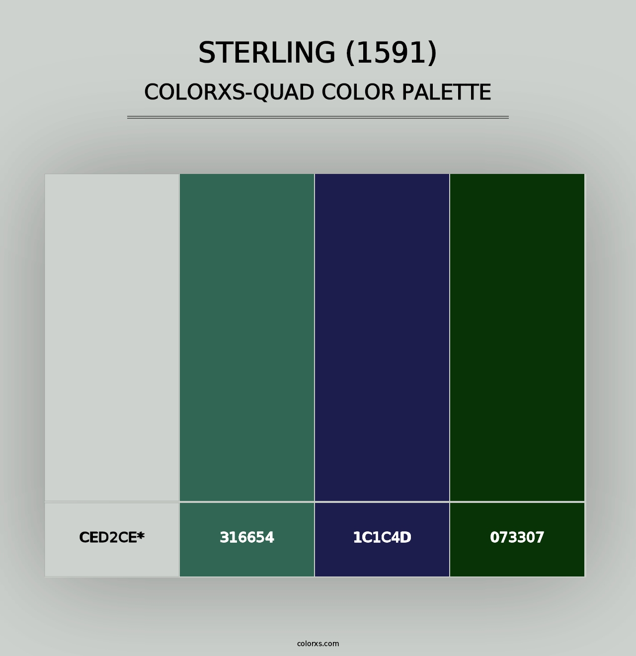 Sterling (1591) - Colorxs Quad Palette