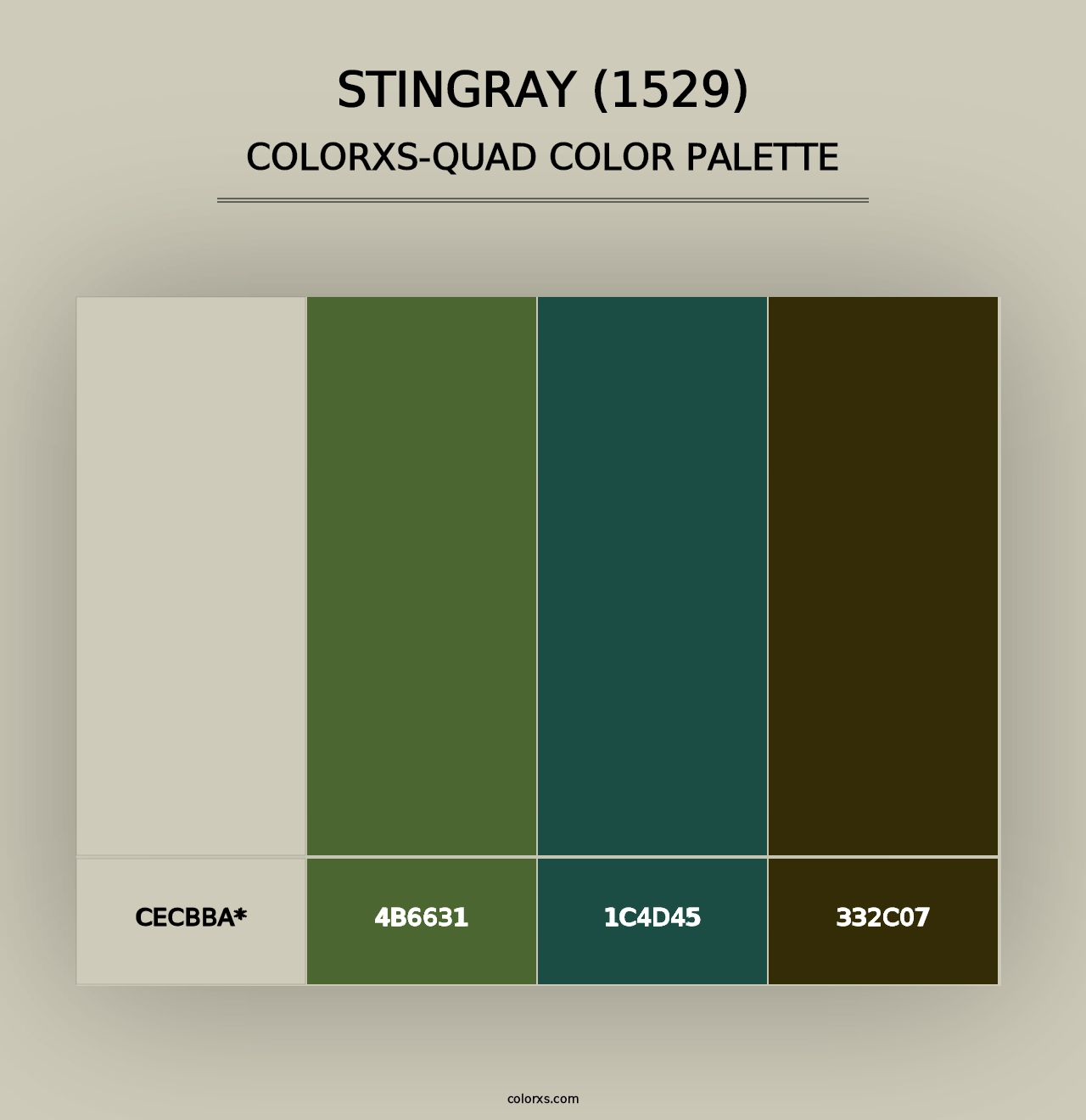 Stingray (1529) - Colorxs Quad Palette