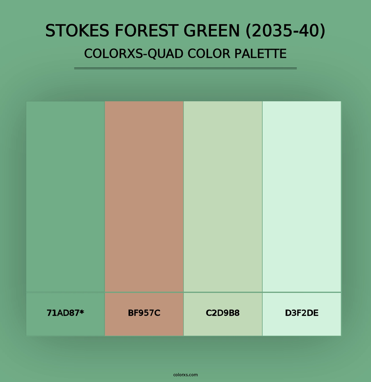 Stokes Forest Green (2035-40) - Colorxs Quad Palette