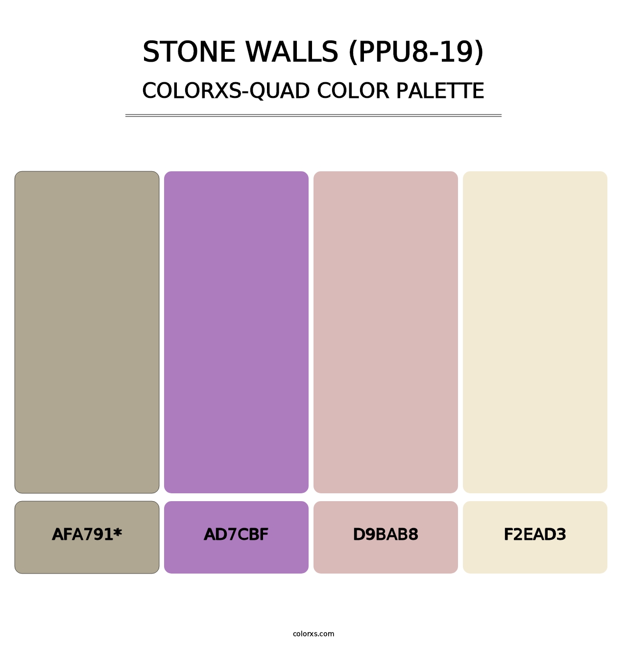 Stone Walls (PPU8-19) - Colorxs Quad Palette