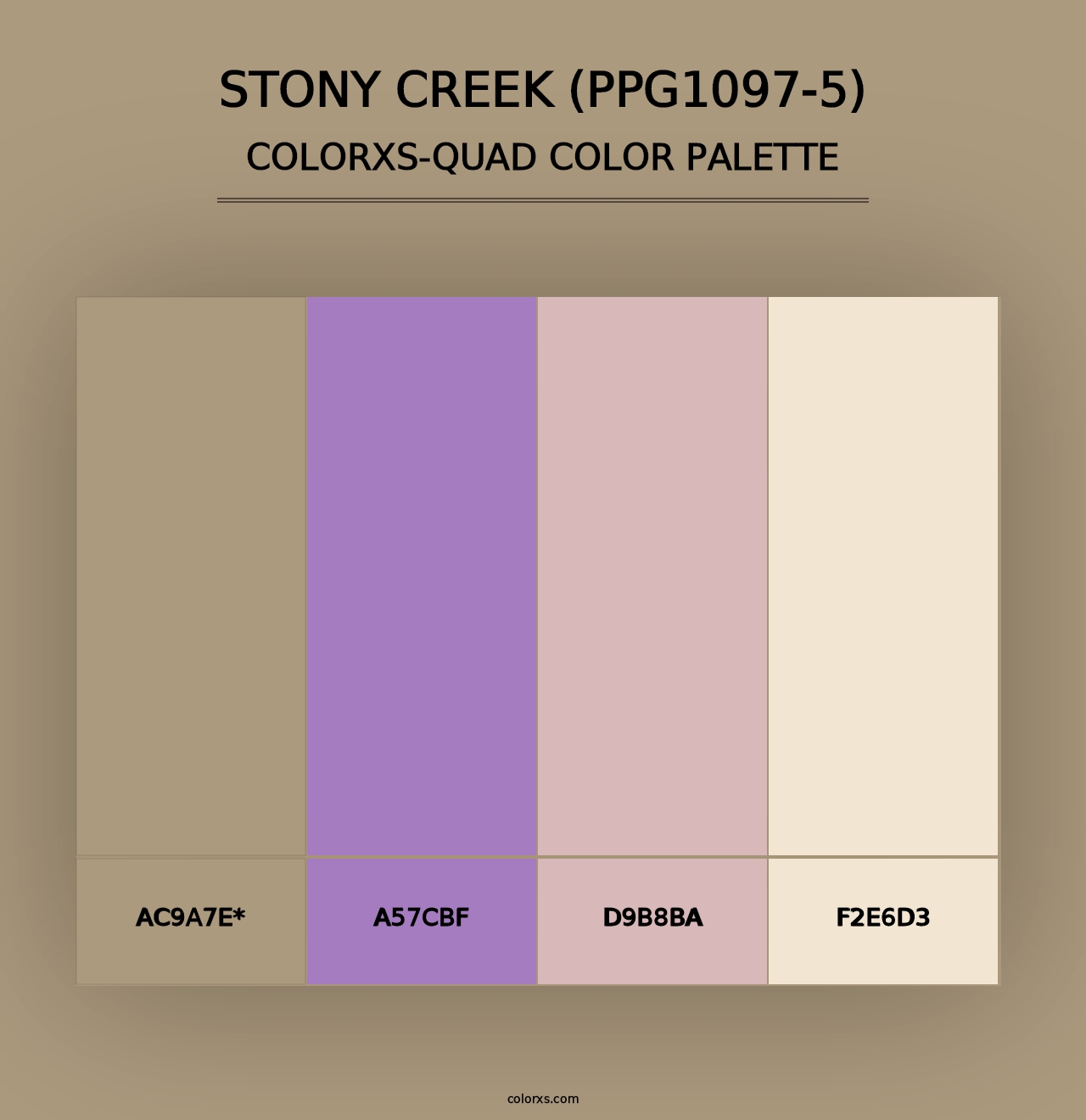 Stony Creek (PPG1097-5) - Colorxs Quad Palette