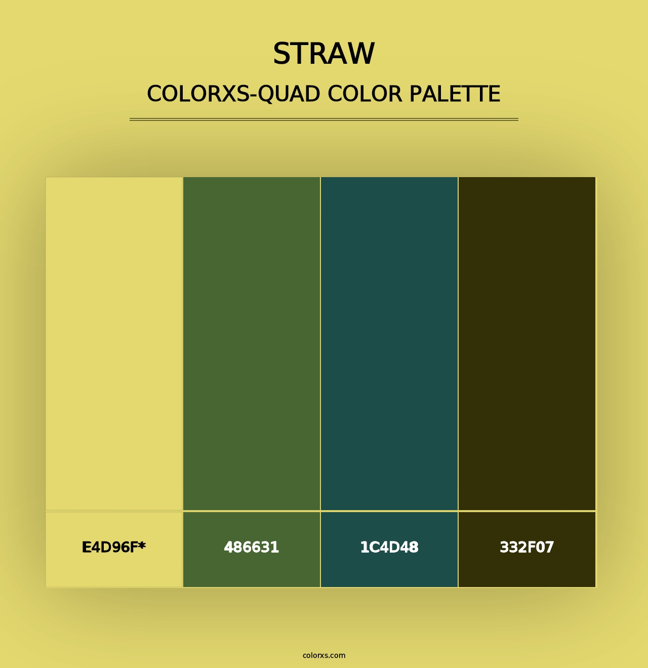 Straw - Colorxs Quad Palette