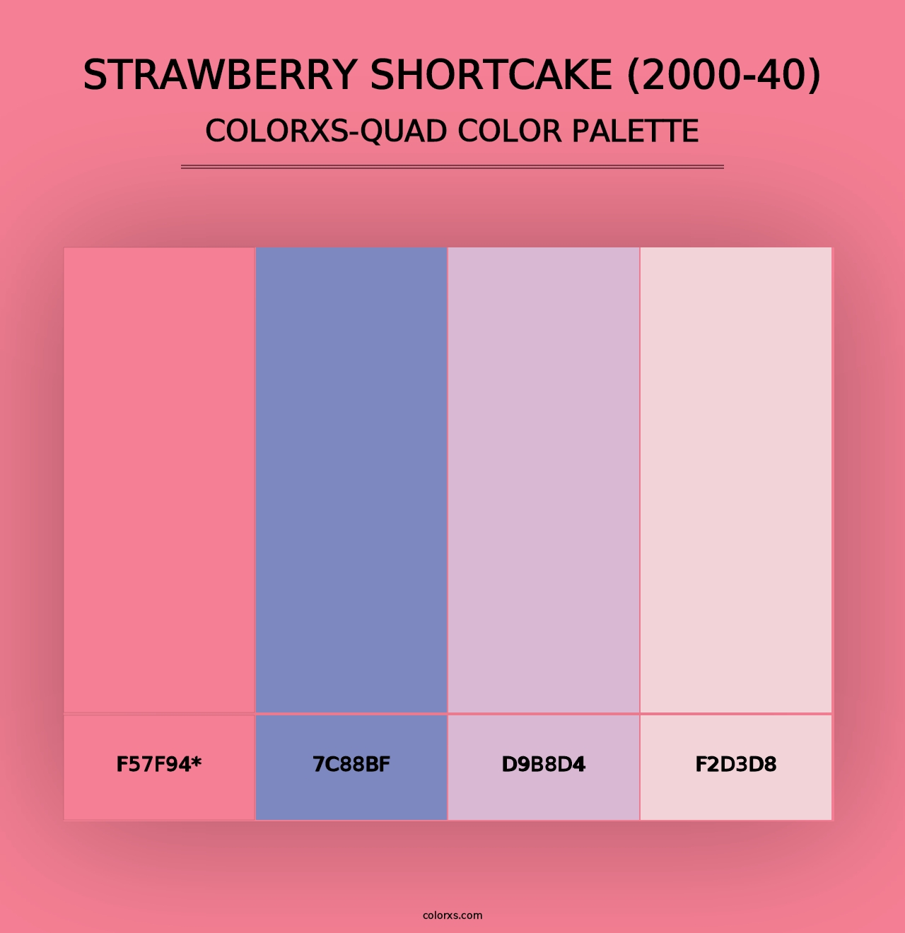 Strawberry Shortcake (2000-40) - Colorxs Quad Palette