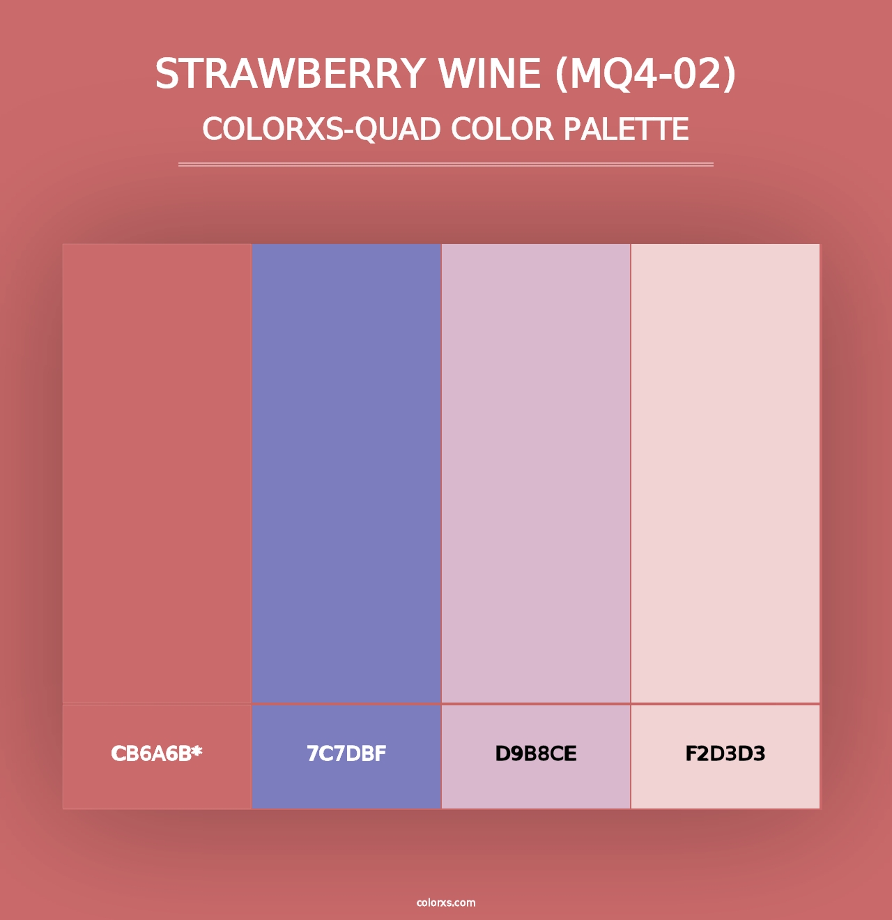 Strawberry Wine (MQ4-02) - Colorxs Quad Palette