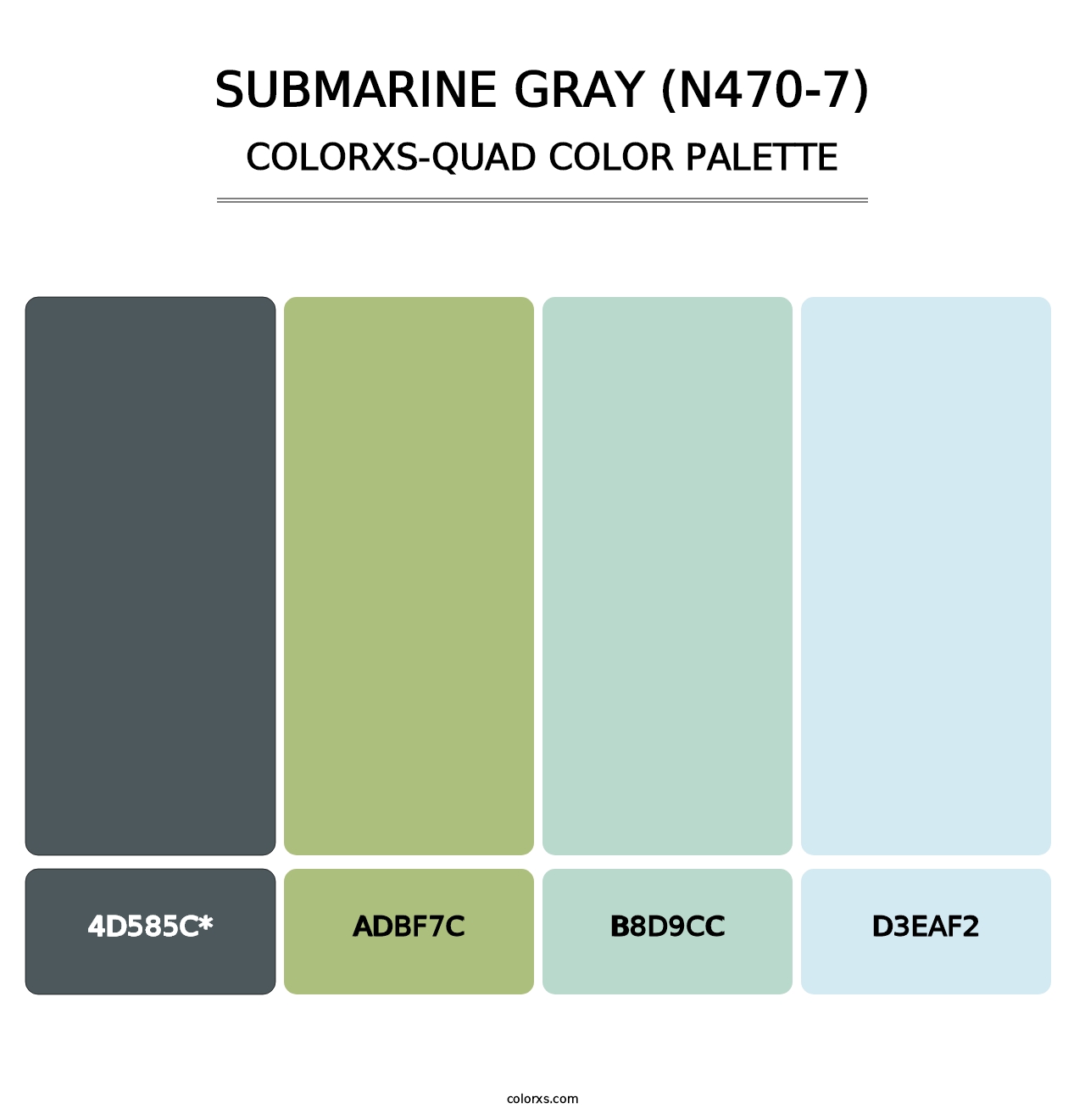 Submarine Gray (N470-7) - Colorxs Quad Palette