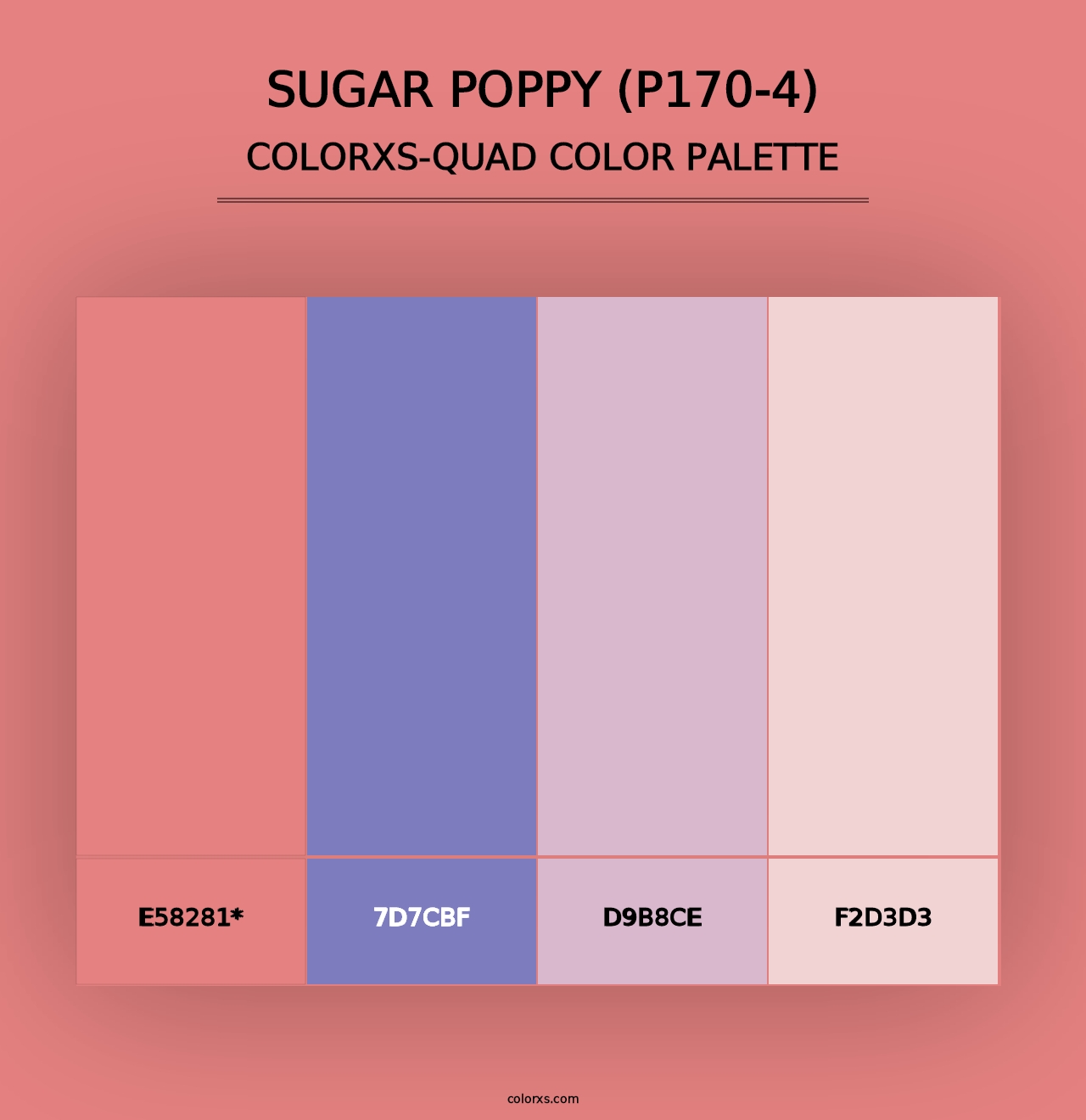 Sugar Poppy (P170-4) - Colorxs Quad Palette