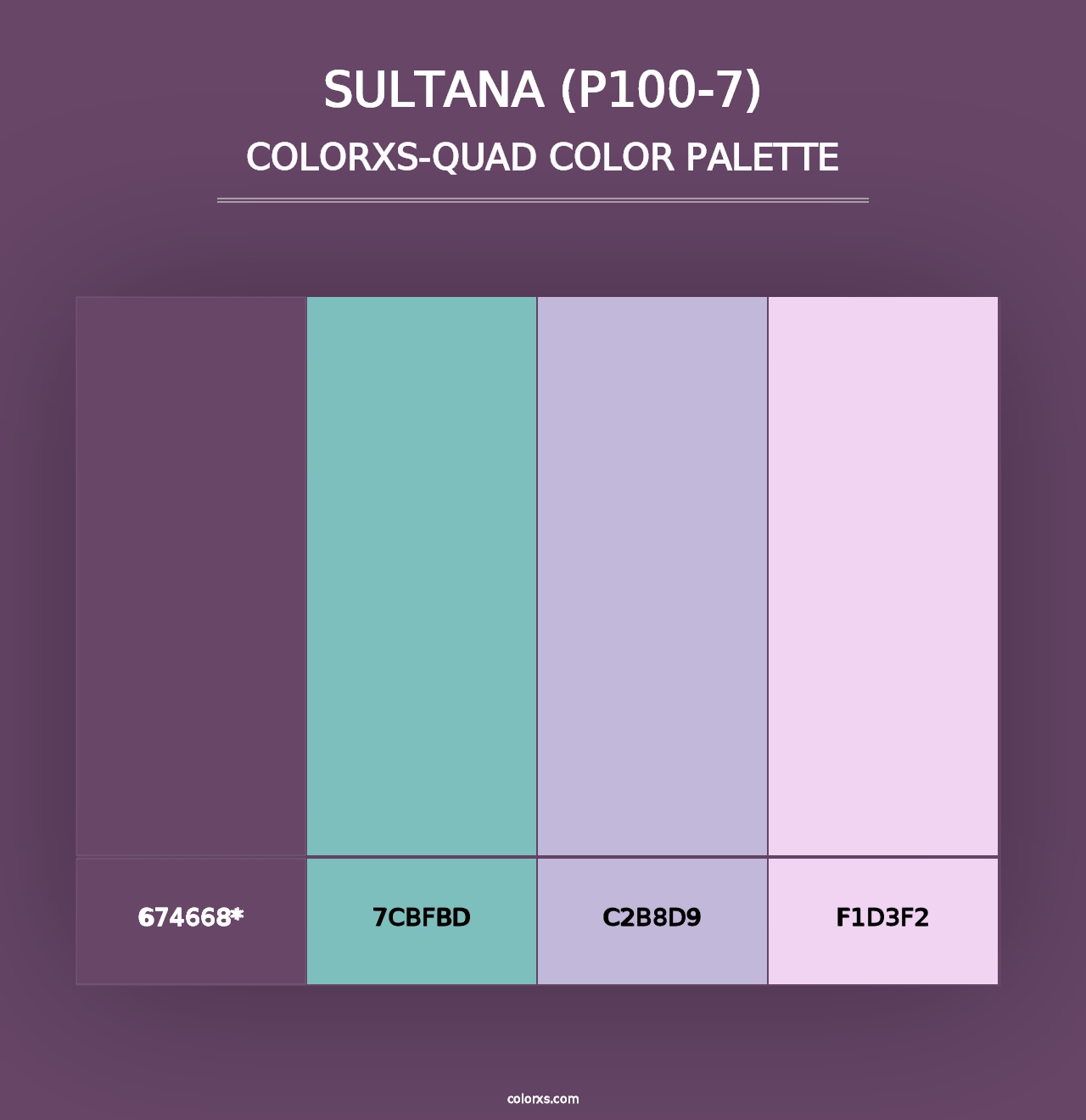 Sultana (P100-7) - Colorxs Quad Palette