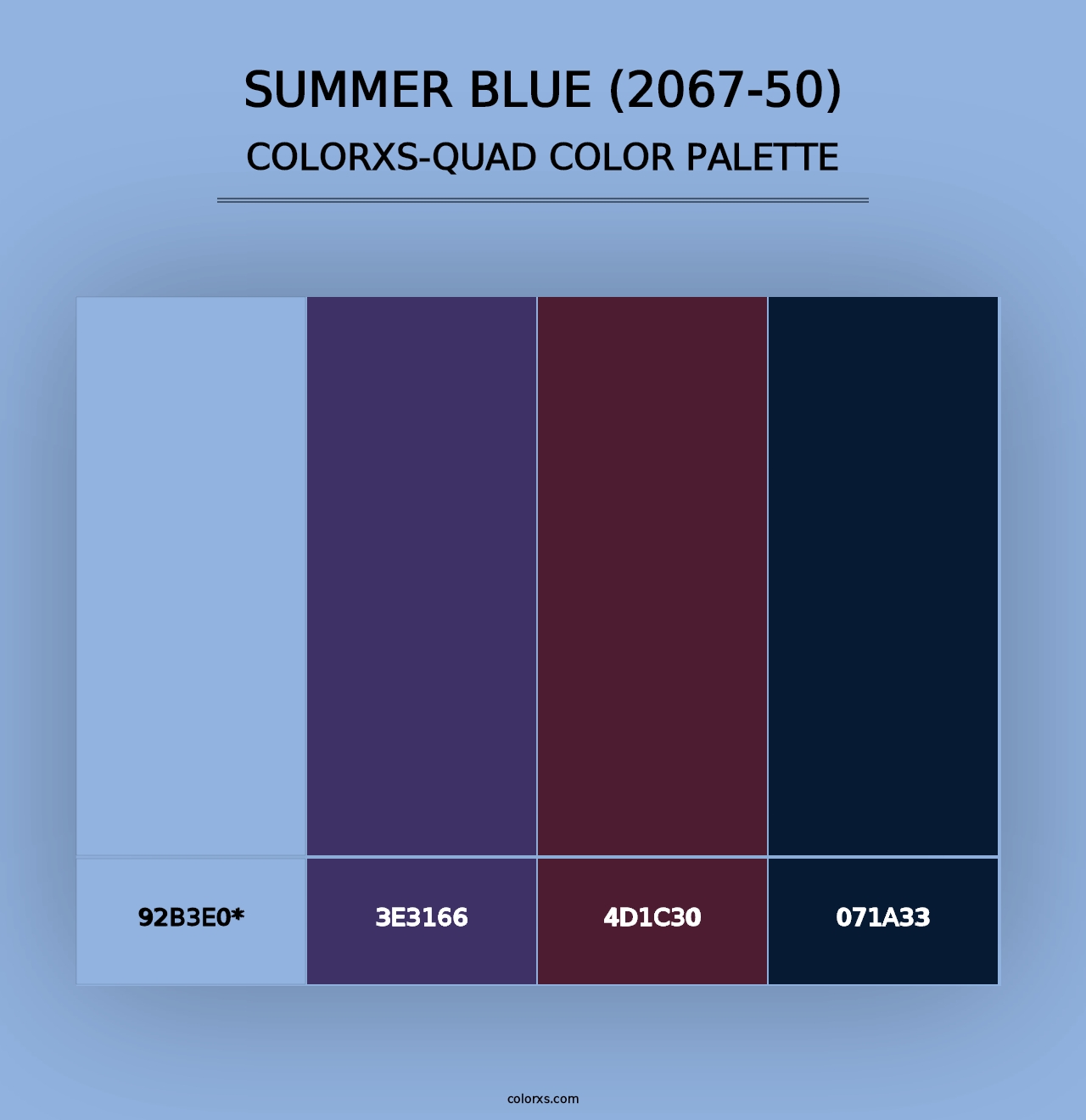 Summer Blue (2067-50) - Colorxs Quad Palette