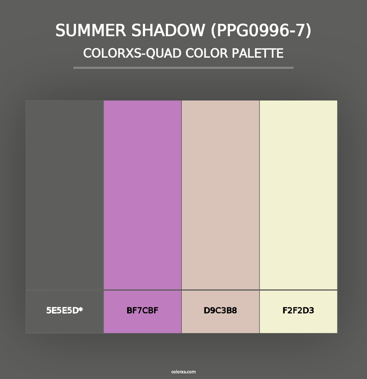 Summer Shadow (PPG0996-7) - Colorxs Quad Palette