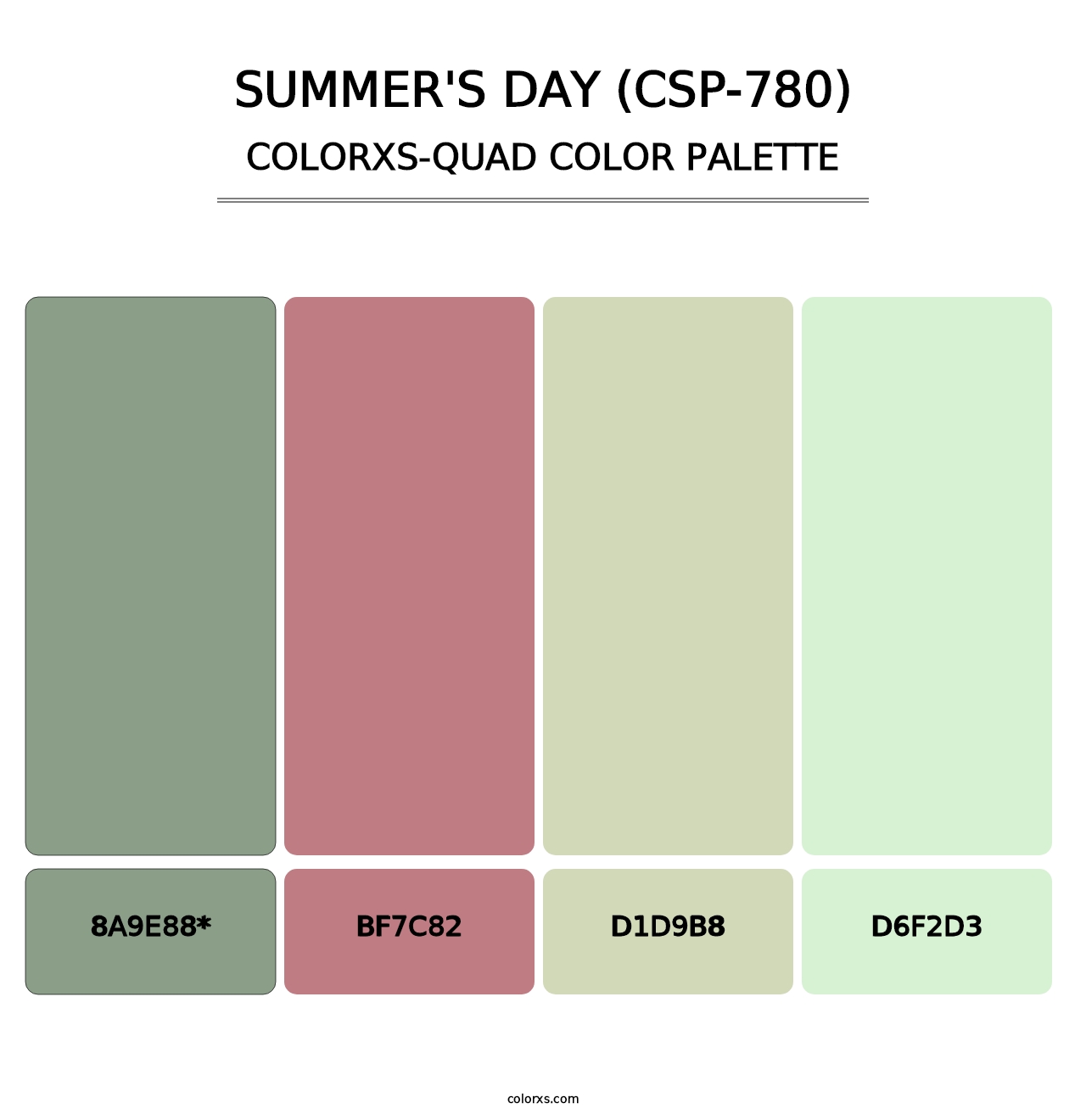 Summer's Day (CSP-780) - Colorxs Quad Palette