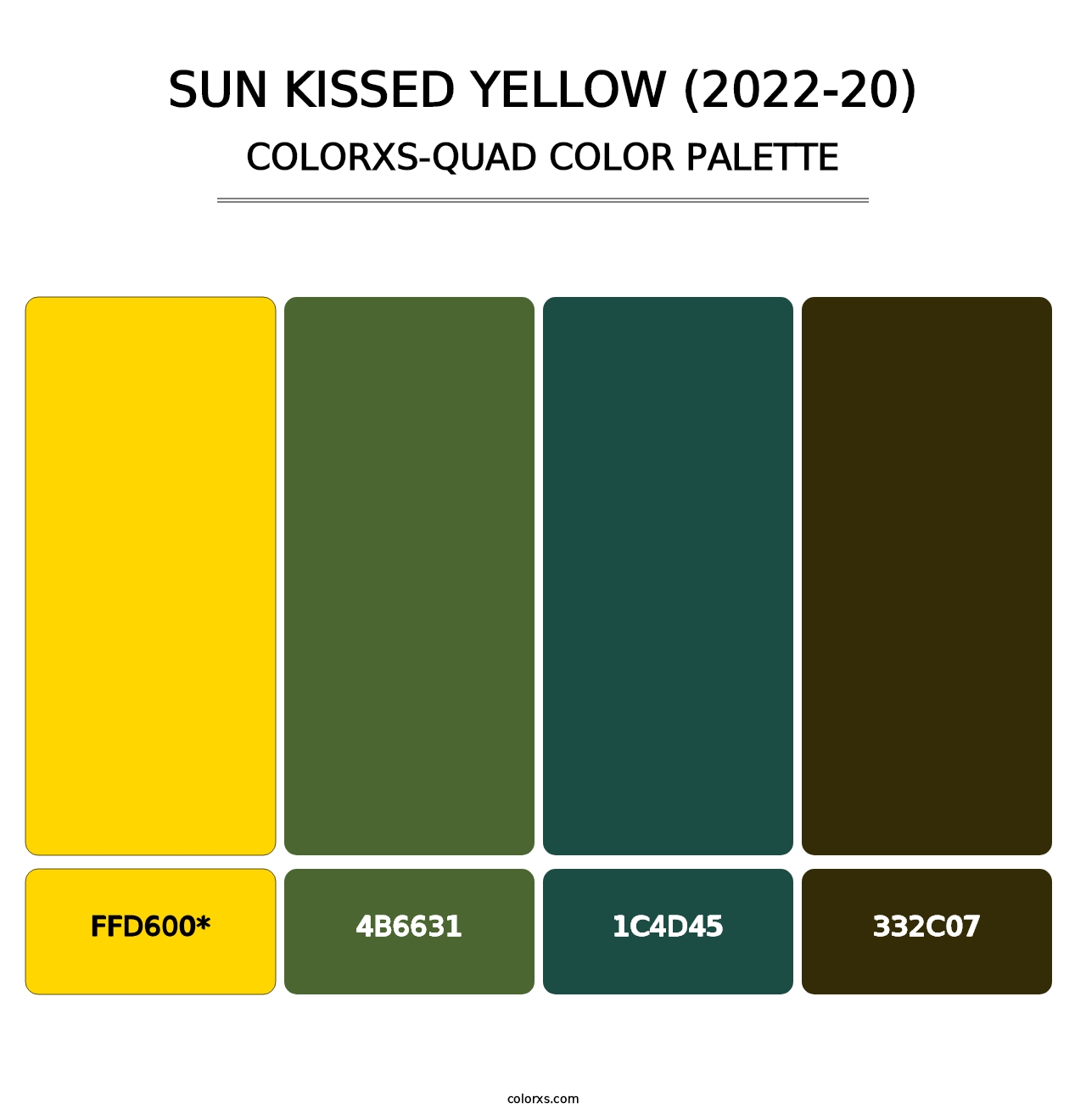 Sun Kissed Yellow (2022-20) - Colorxs Quad Palette