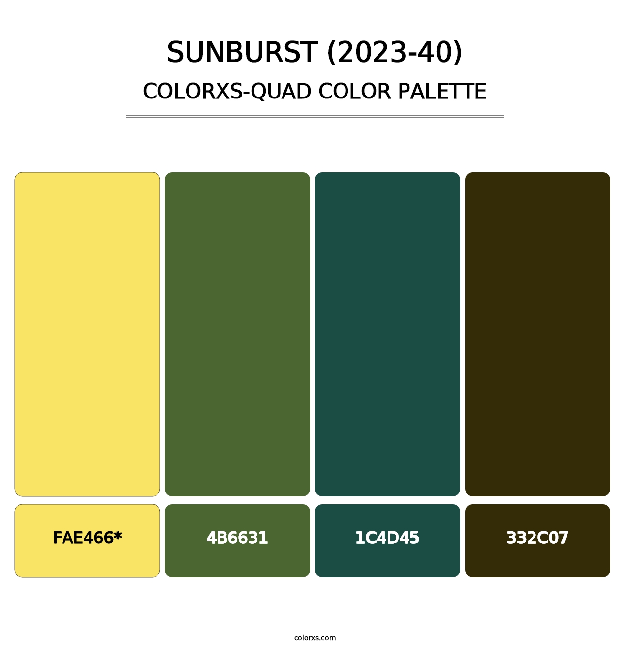 Sunburst (2023-40) - Colorxs Quad Palette