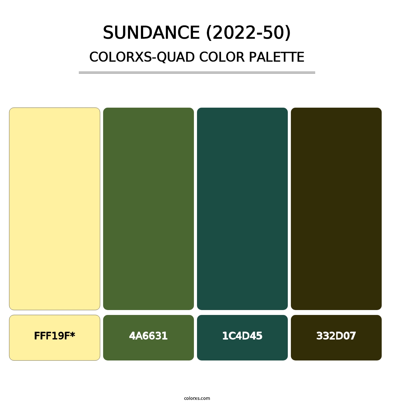 Sundance (2022-50) - Colorxs Quad Palette