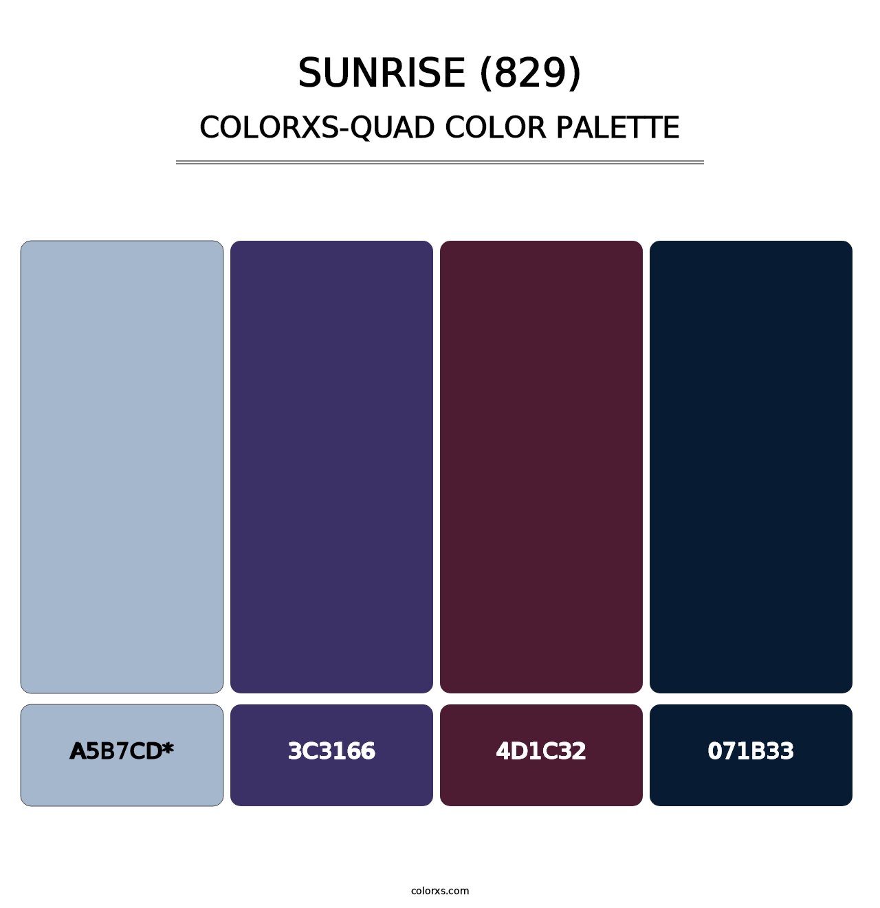 Sunrise (829) - Colorxs Quad Palette