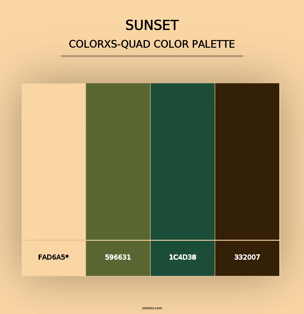 Sunset - Colorxs Quad Palette