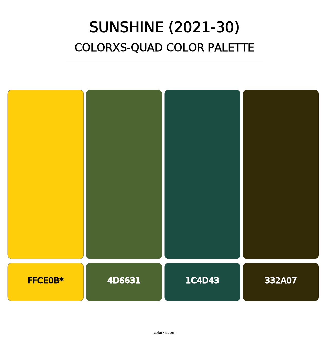 Sunshine (2021-30) - Colorxs Quad Palette