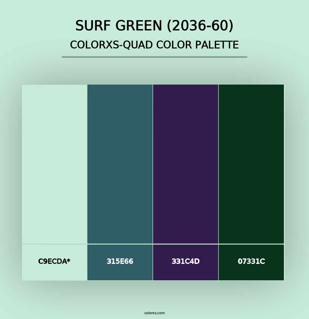 Surf Green (2036-60) - Colorxs Quad Palette