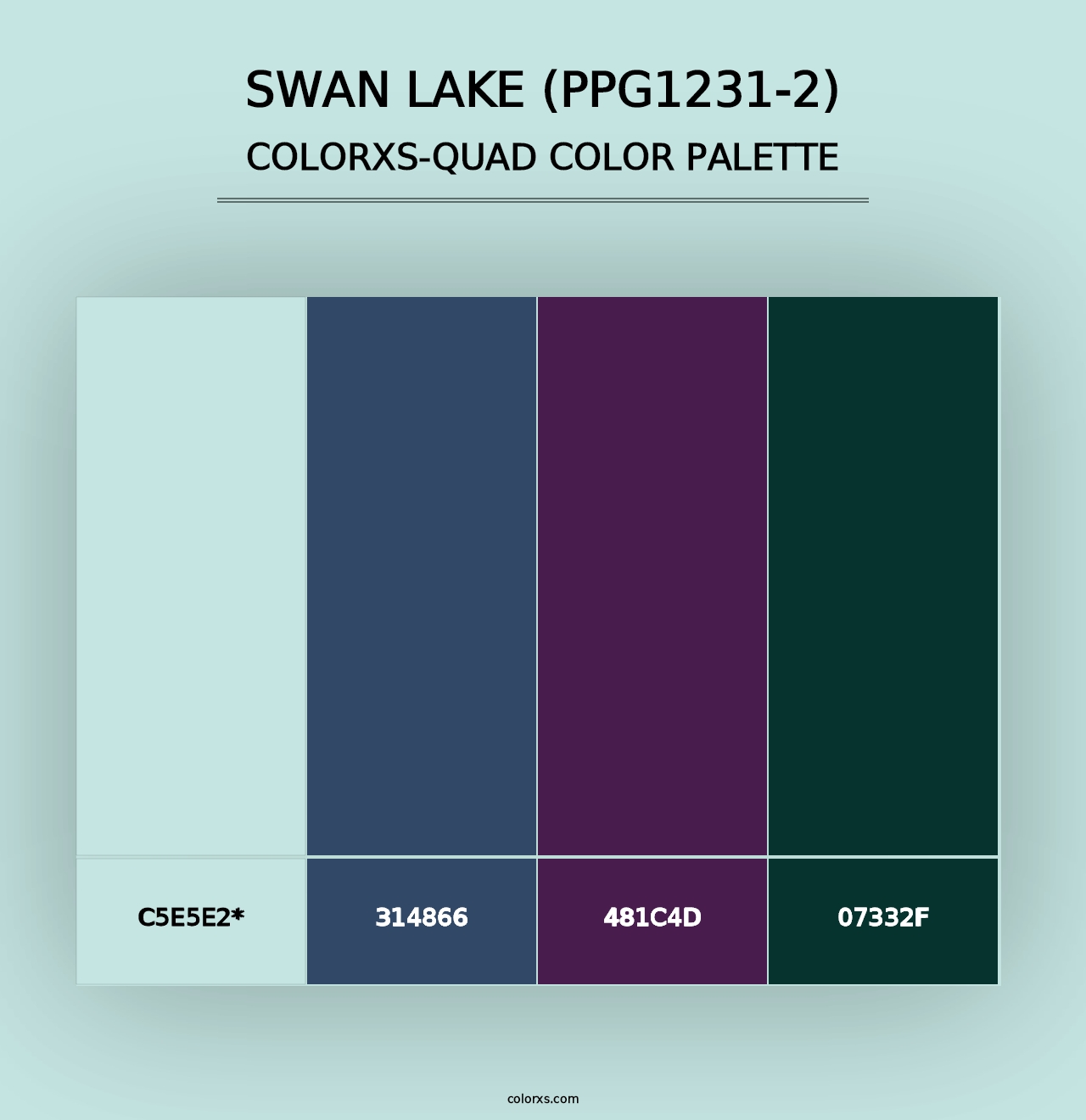 Swan Lake (PPG1231-2) - Colorxs Quad Palette