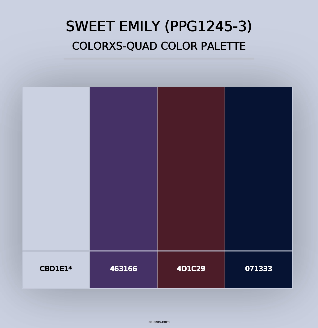 Sweet Emily (PPG1245-3) - Colorxs Quad Palette