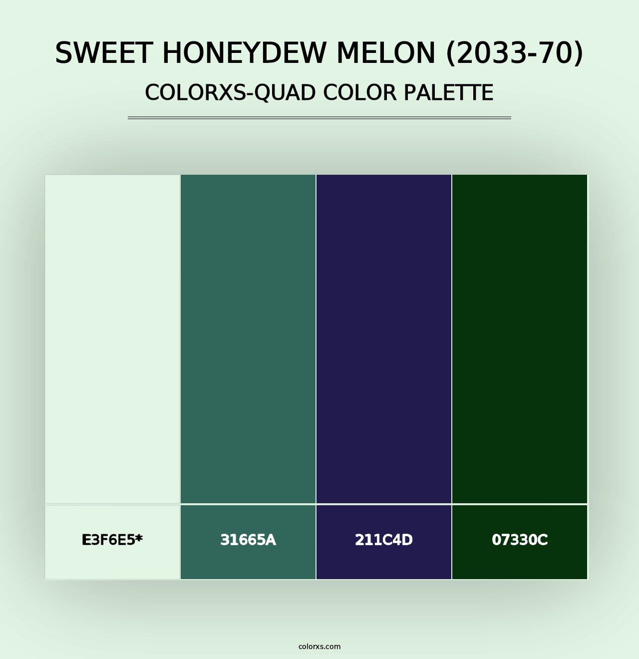 Sweet Honeydew Melon (2033-70) - Colorxs Quad Palette