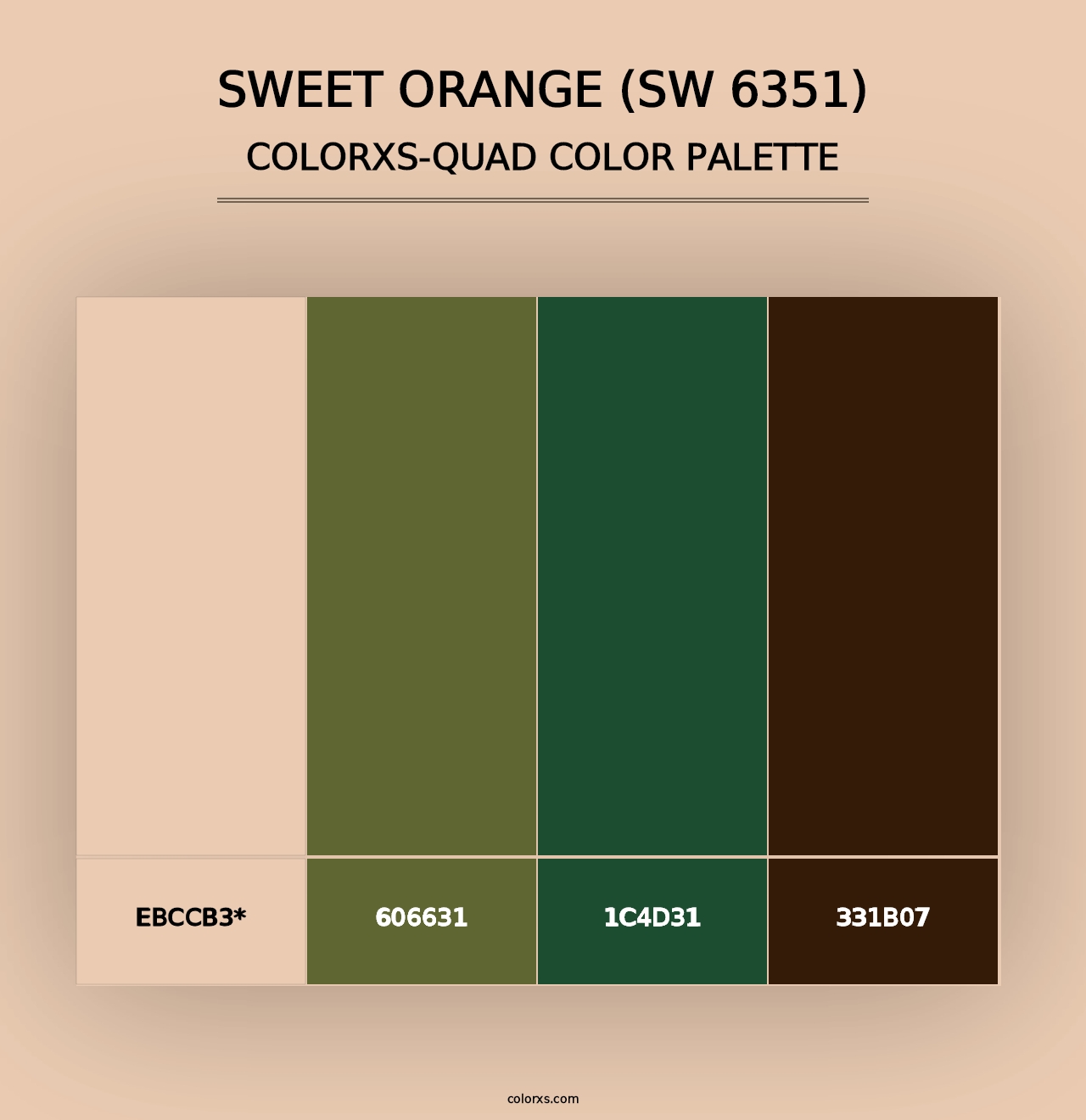 Sweet Orange (SW 6351) - Colorxs Quad Palette