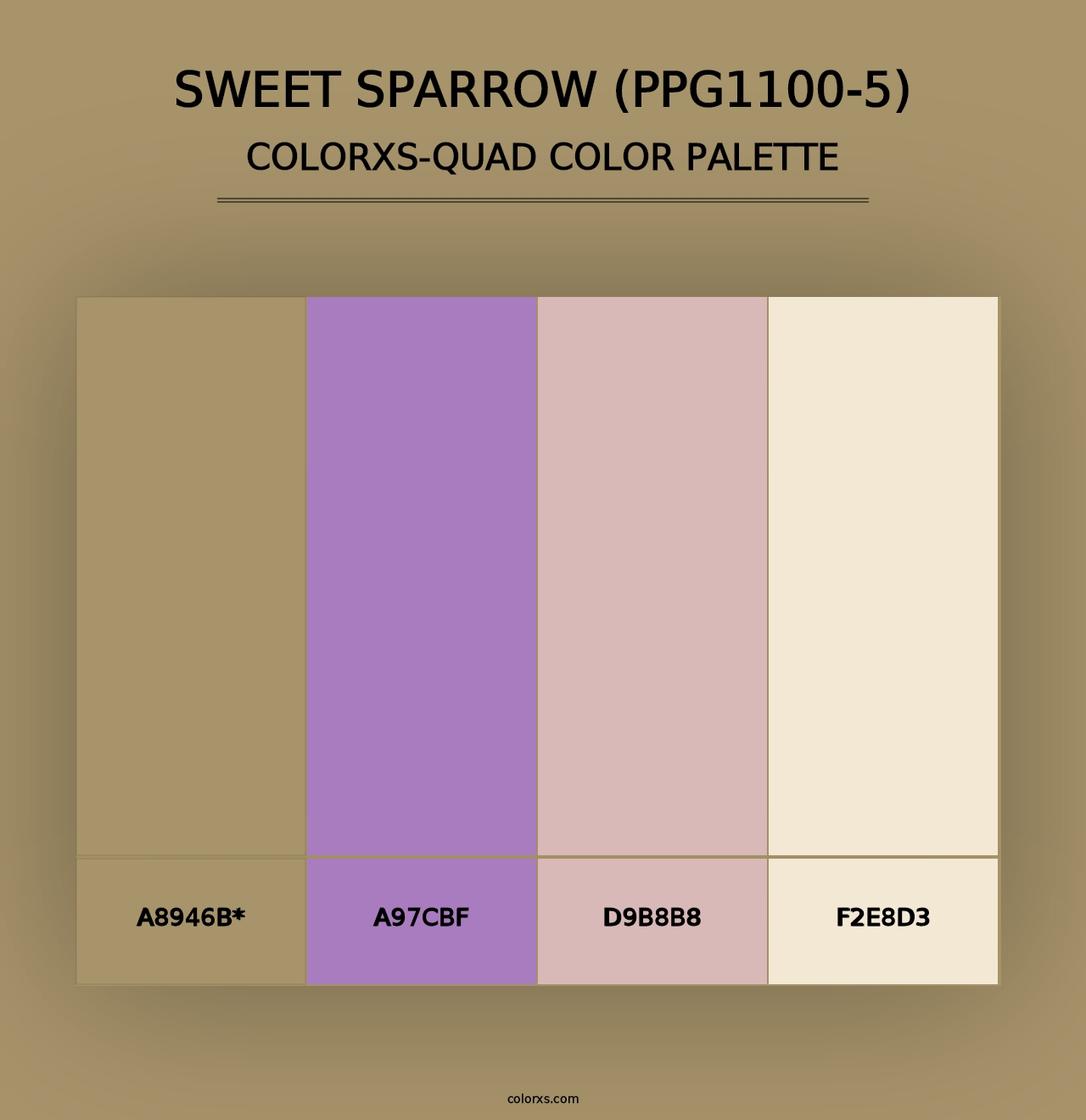 Sweet Sparrow (PPG1100-5) - Colorxs Quad Palette