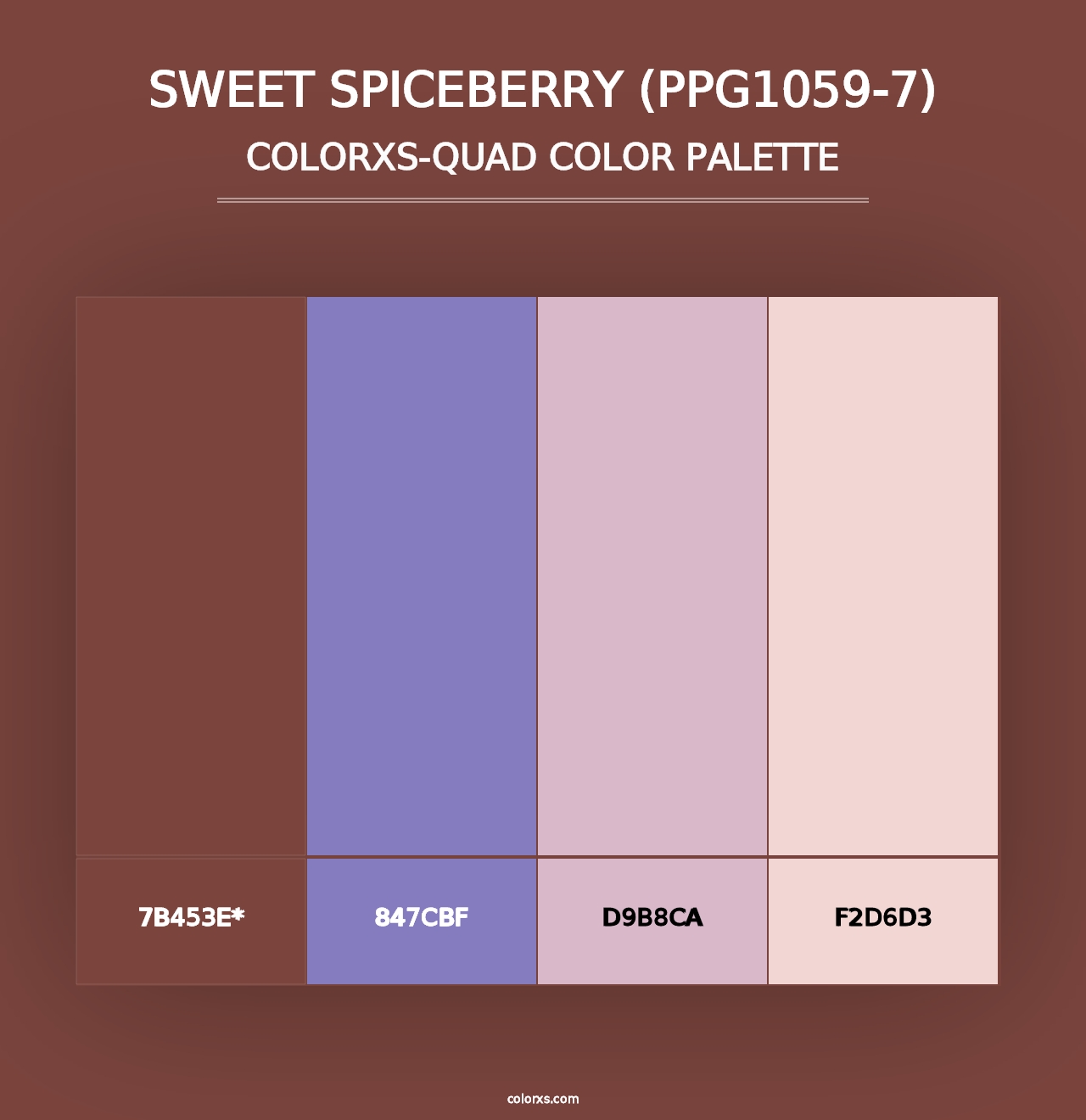 Sweet Spiceberry (PPG1059-7) - Colorxs Quad Palette