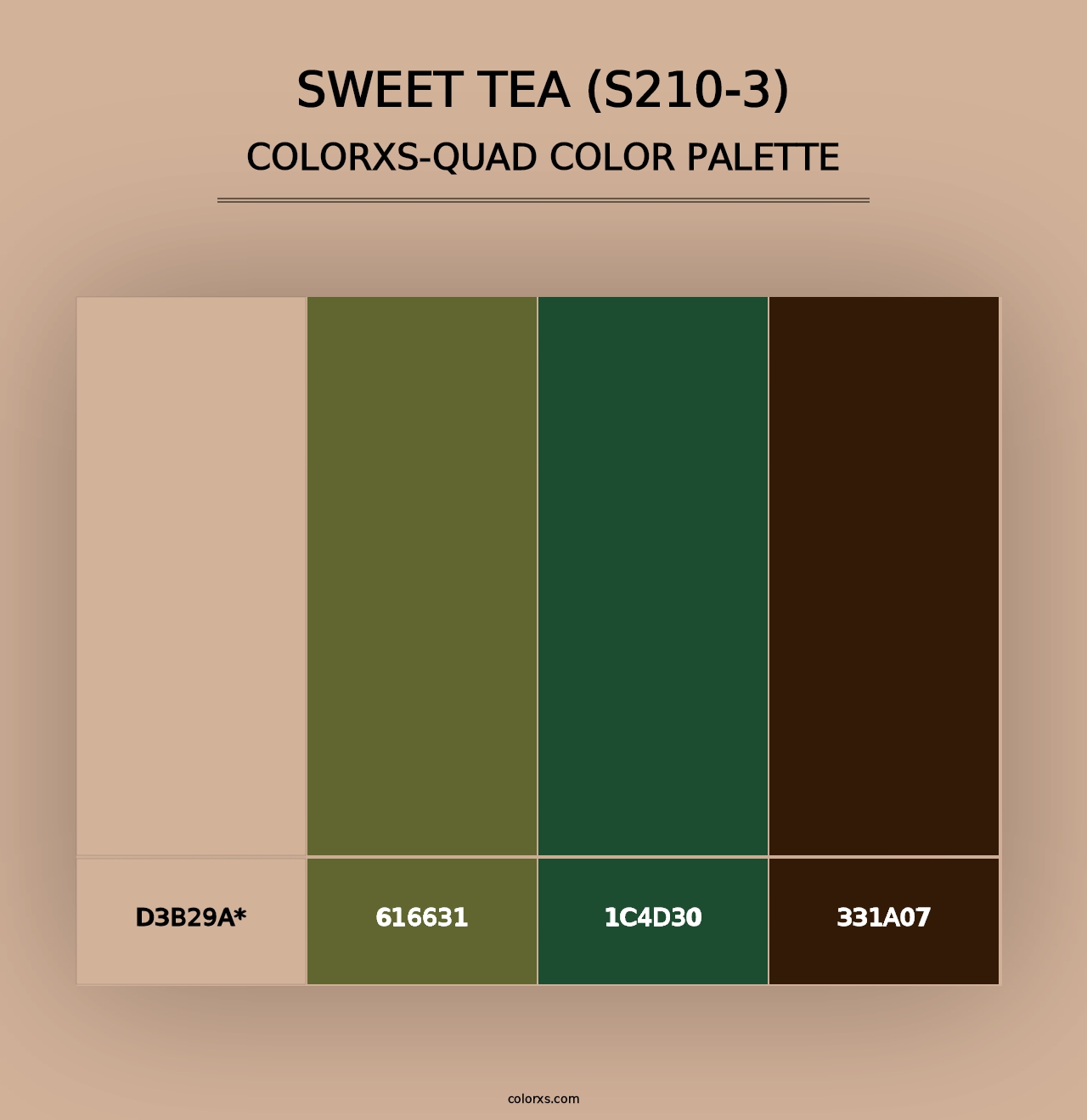 Sweet Tea (S210-3) - Colorxs Quad Palette