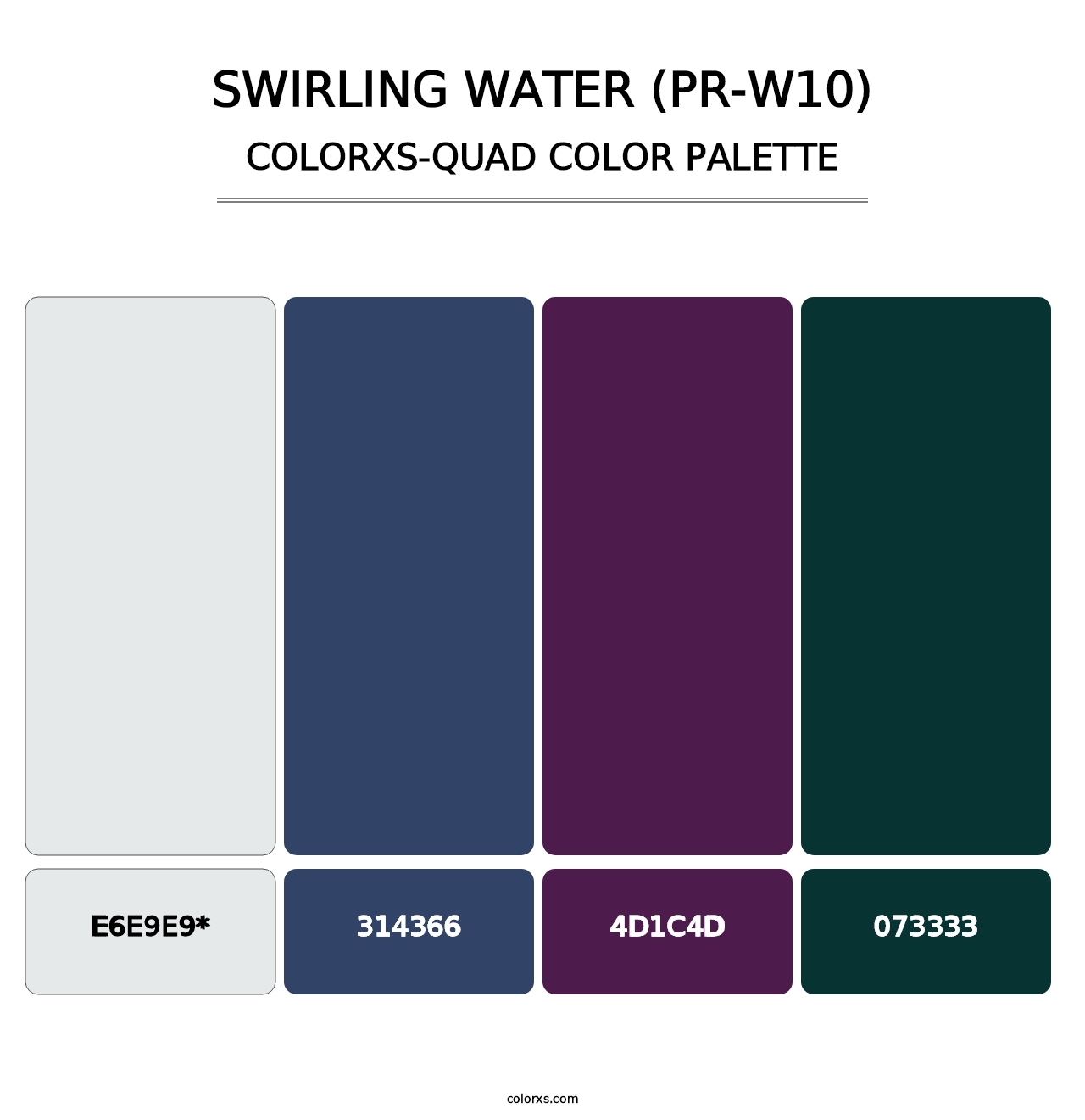 Swirling Water (PR-W10) - Colorxs Quad Palette