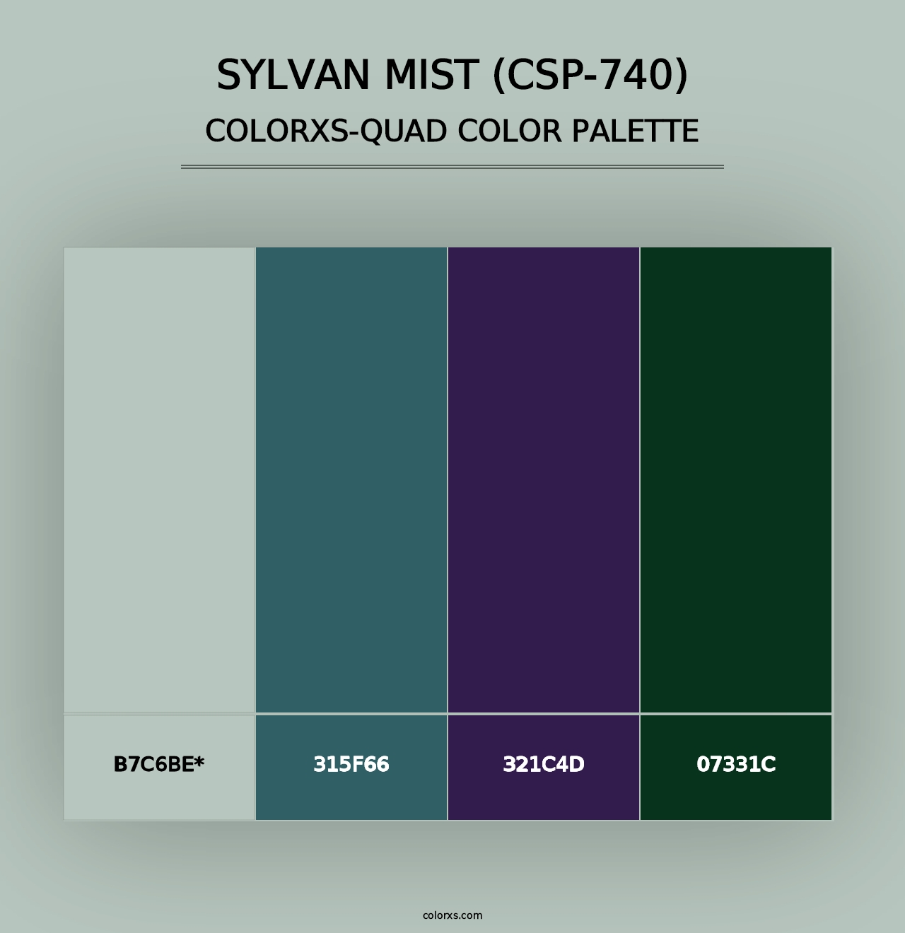 Sylvan Mist (CSP-740) - Colorxs Quad Palette