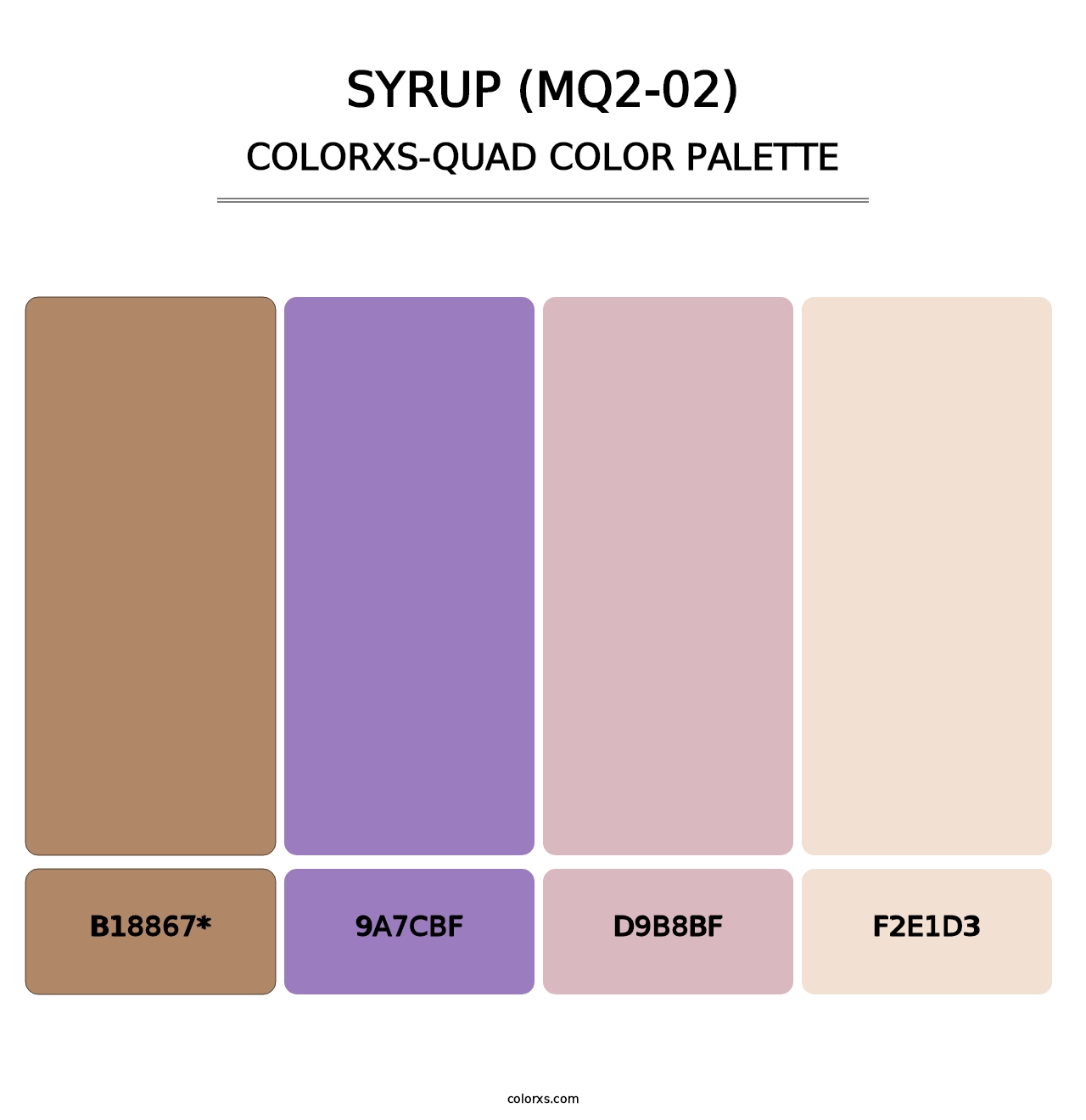 Syrup (MQ2-02) - Colorxs Quad Palette