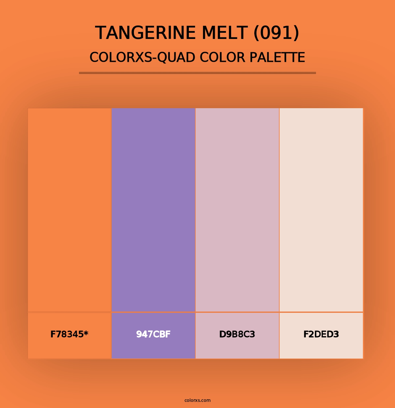 Tangerine Melt (091) - Colorxs Quad Palette