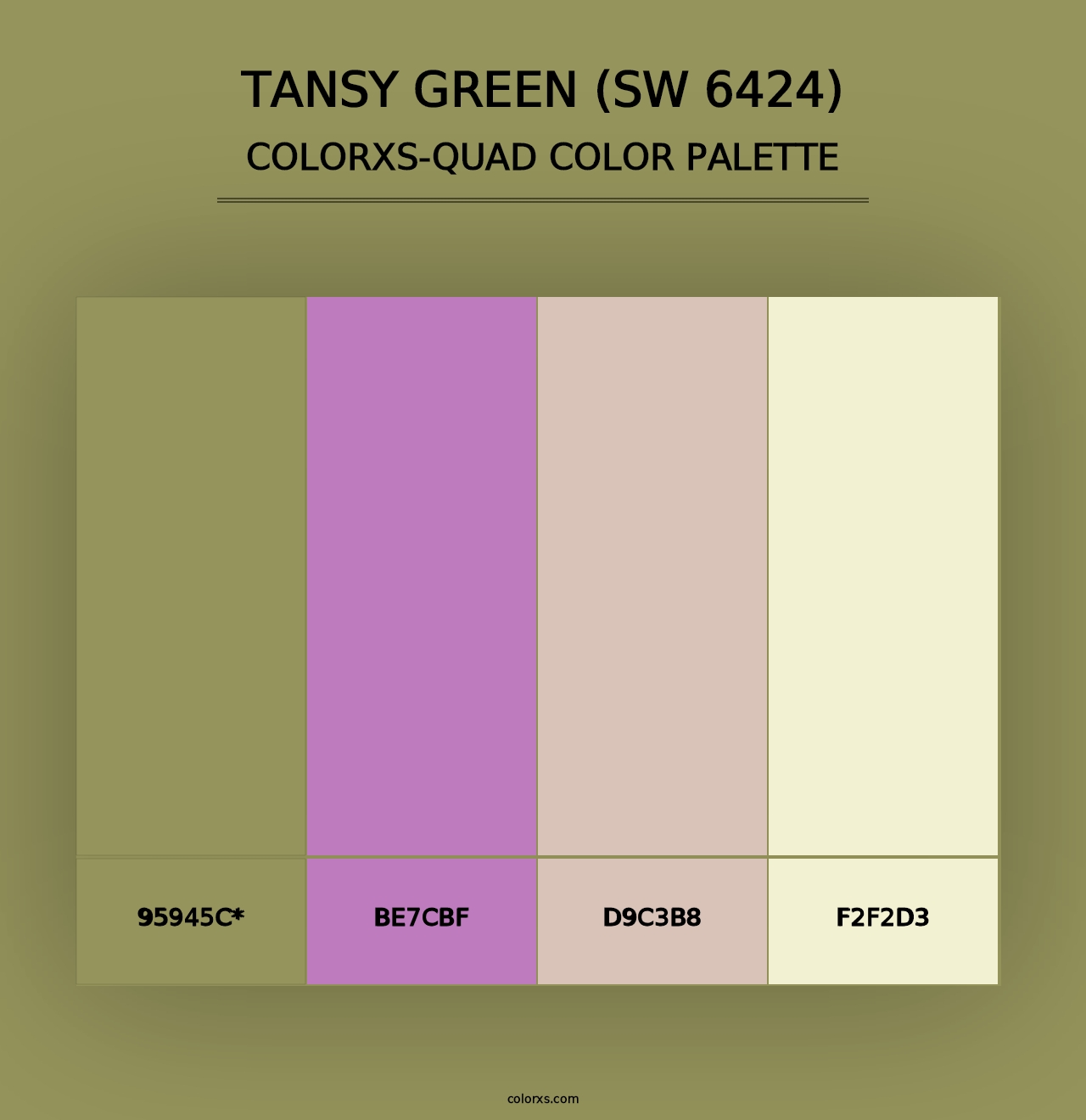 Tansy Green (SW 6424) - Colorxs Quad Palette